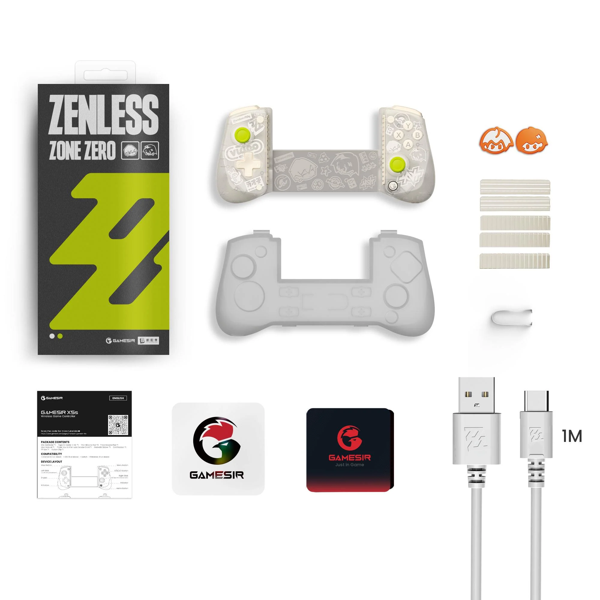 GameSir X5s Zenless Zone Zero Edition Wireless Mobile Controller (Veil White) - Image 4