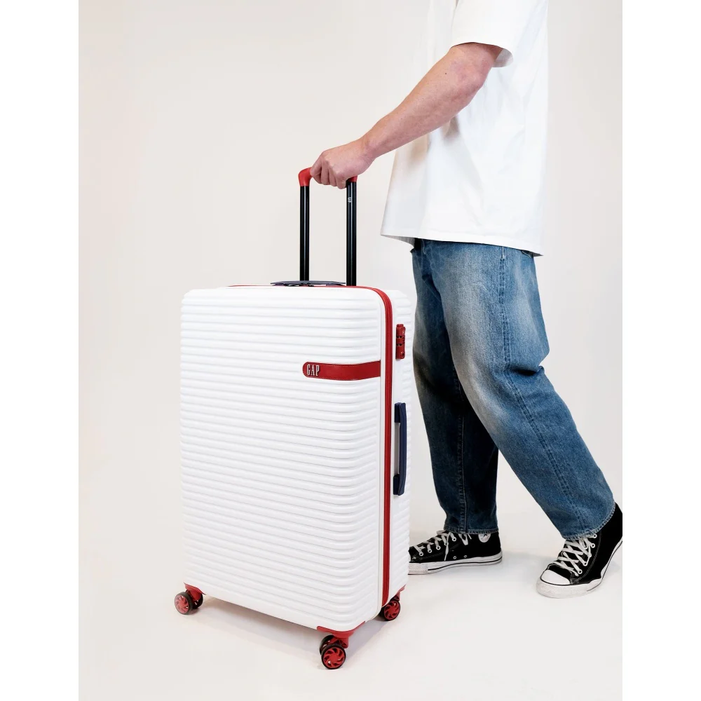 GAP Hard-Shell 4-Wheel Suitcase TSA Lock Large Travel Luggage 76cm White - Image 5