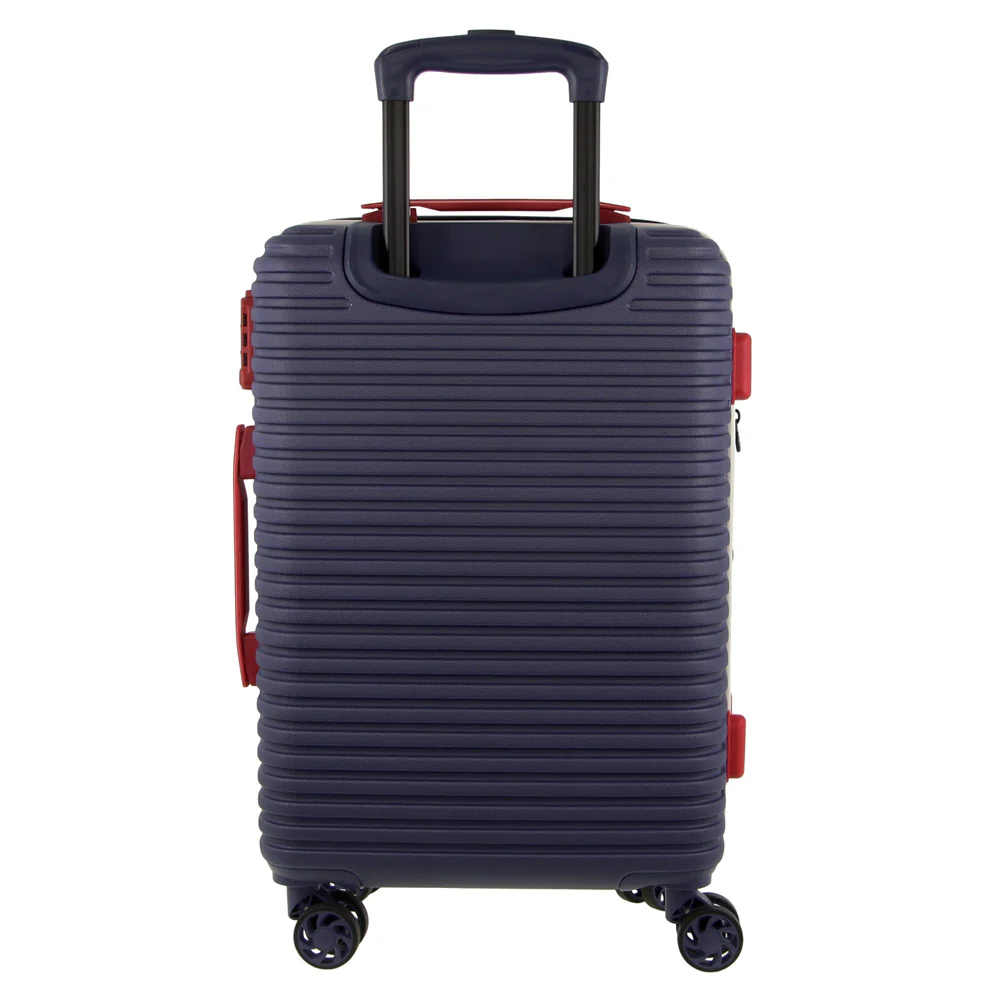 GAP Hard-Shell Suitcase 4 Wheel Hidden Pocket Cabin Luggage 56cm Navy - Image 4