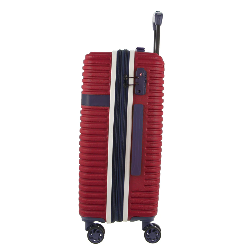 GAP Hard-Shell Suitcase 4 Wheel Hidden Pocket Cabin Luggage 56cm Red - Image 3