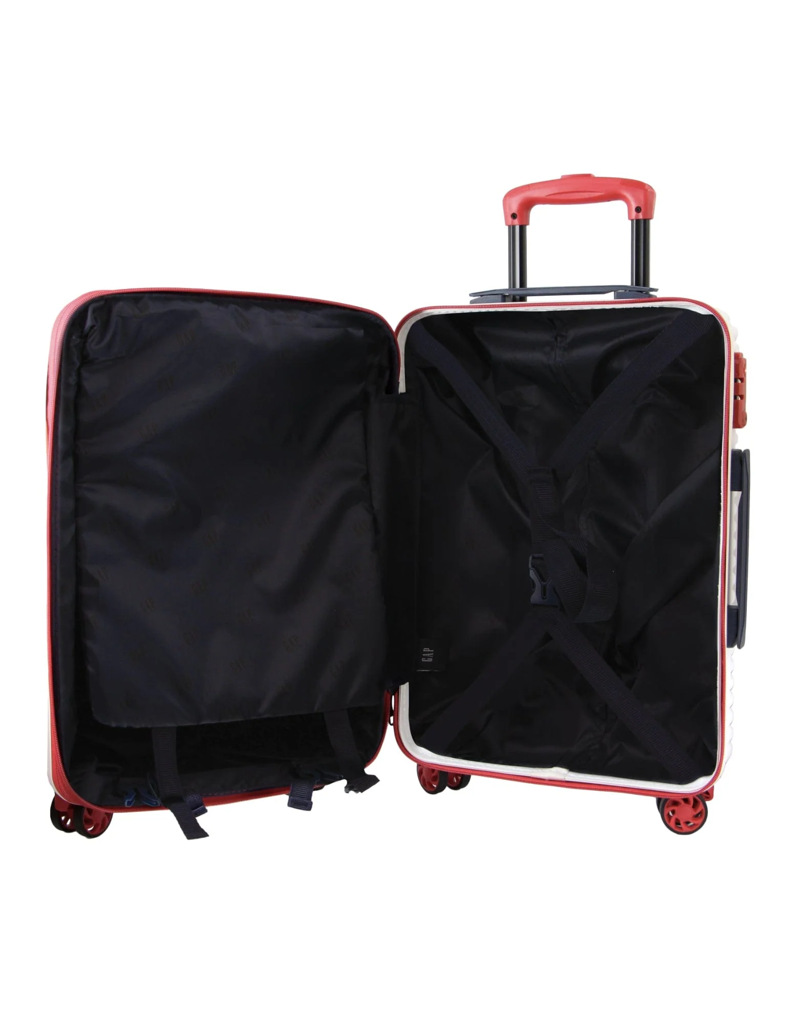 GAP Hard-Shell Suitcase 4 Wheel Hidden Pocket Cabin Luggage 56cm White - Image 6