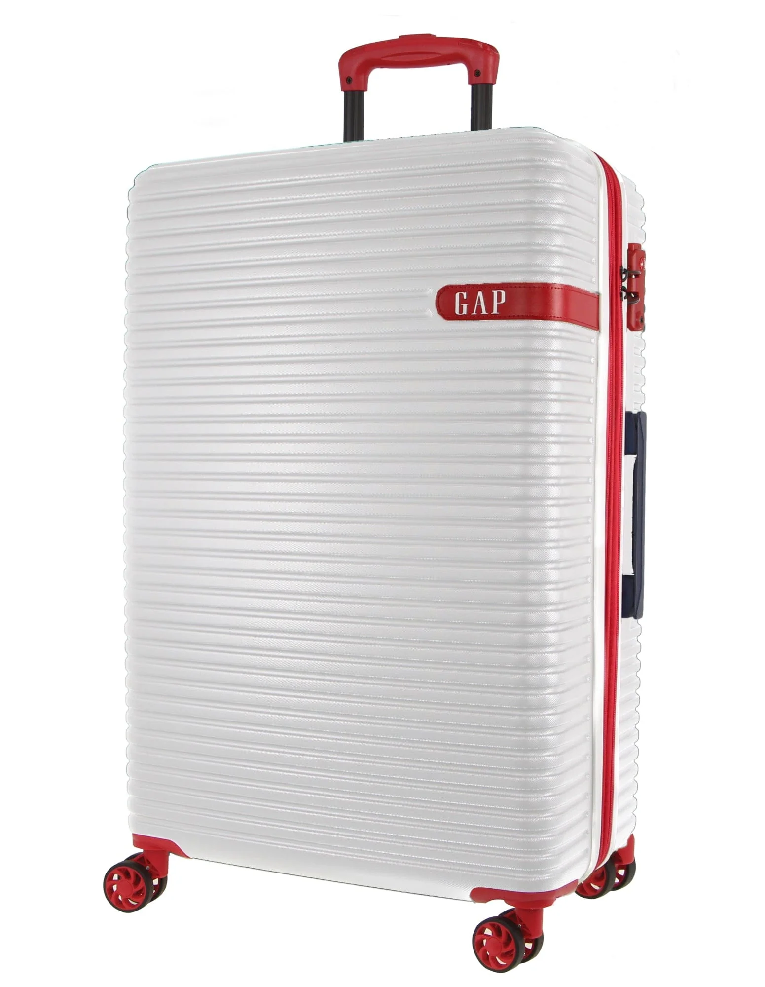 GAP Hard-Shell Suitcase Large Cabin Luggage Set with Tag (White) [2-Pieces] - Image 8