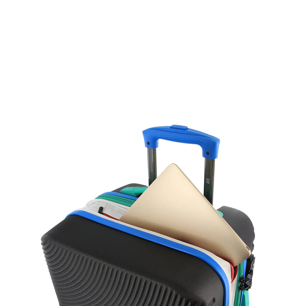GAP Stripe Hard-Shell Cabin Suitcase TSA Lock Luggage 56x35cm Black - Image 2