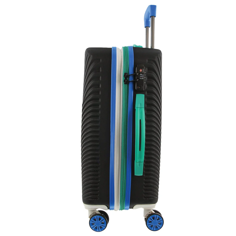GAP Stripe Hard-Shell Cabin Suitcase TSA Lock Luggage 56x35cm Black - Image 4