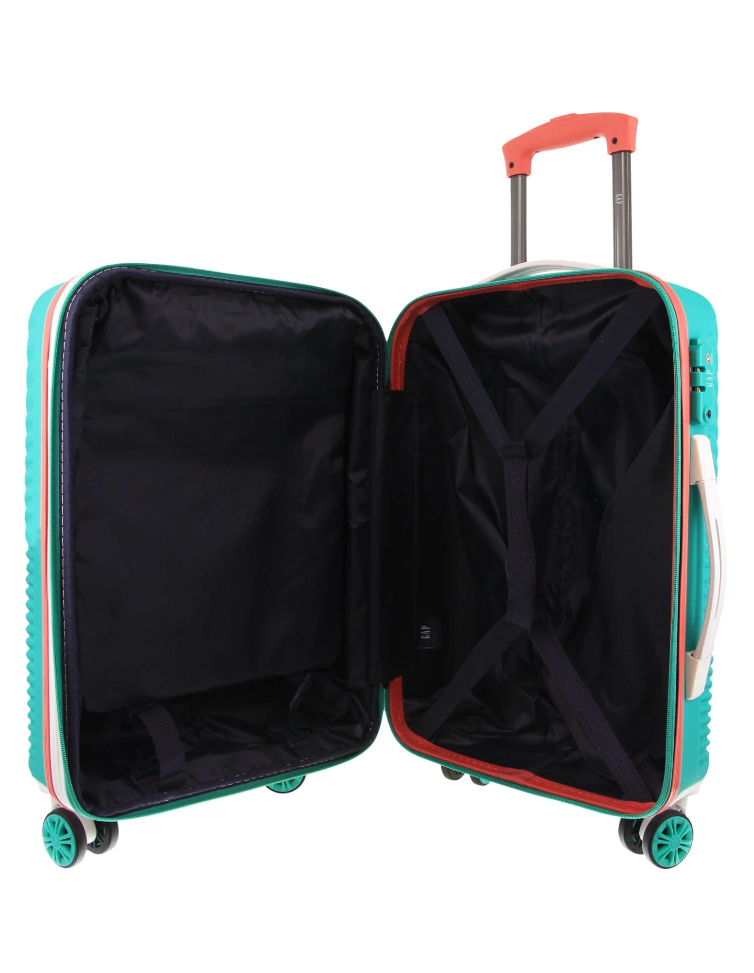 GAP Stripe Hard-Shell Cabin Suitcase TSA Lock Luggage 56x35cm Turquoise - Image 7