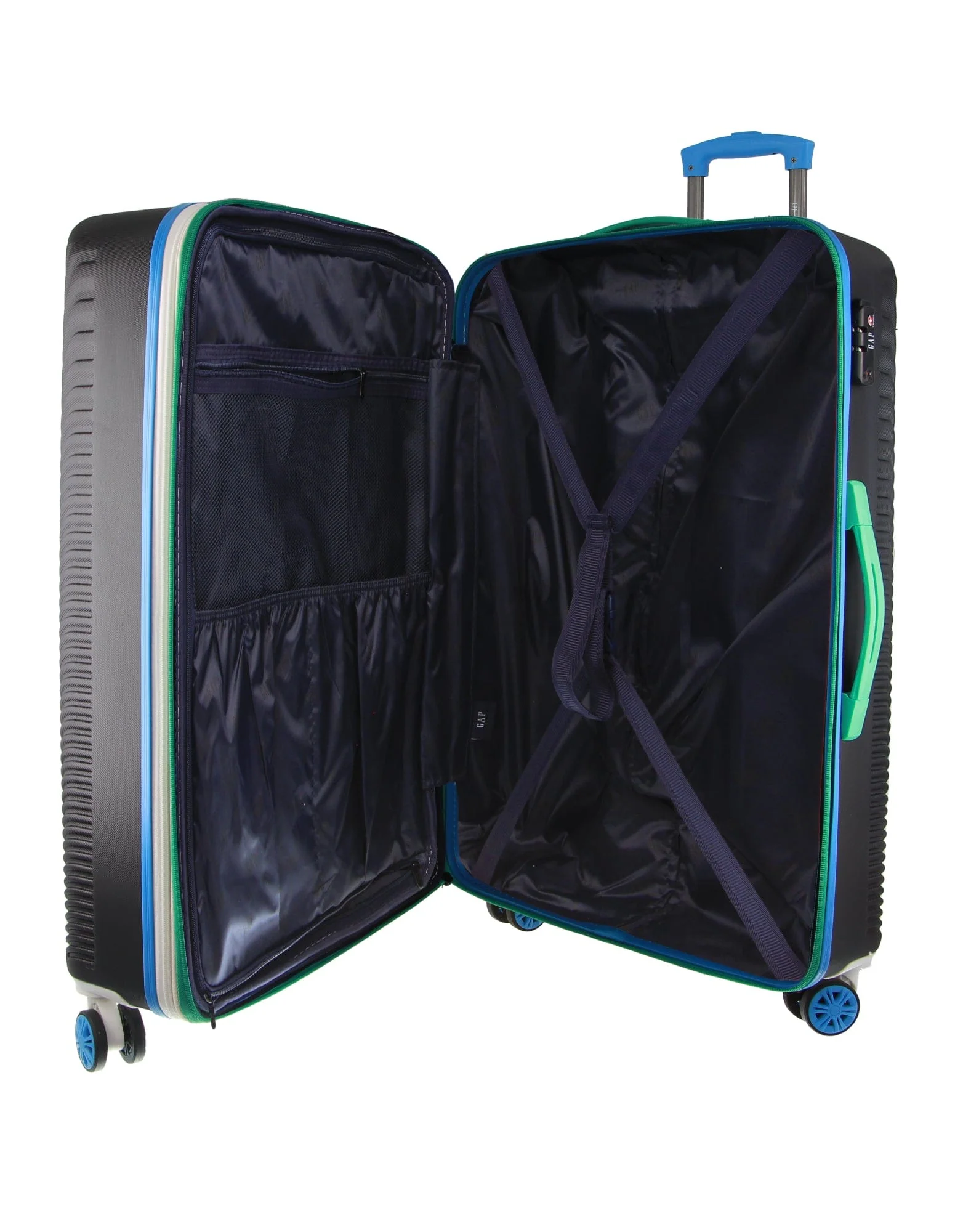 GAP Stripe Travel Hard-Shell Suitcase Medium Luggage 67x46cm Black - Image 6