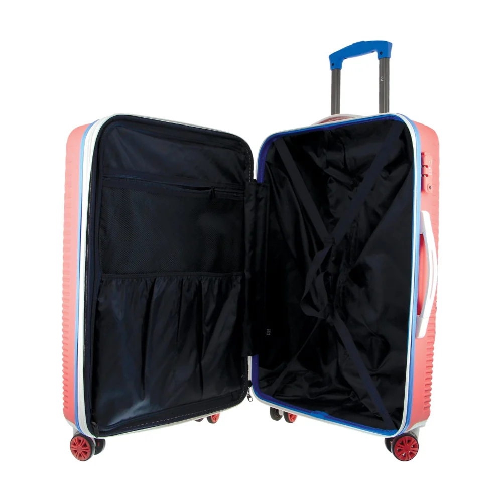 GAP Stripe Travel Hard-Shell Suitcase Medium Luggage 67x46cm Coral - Image 2