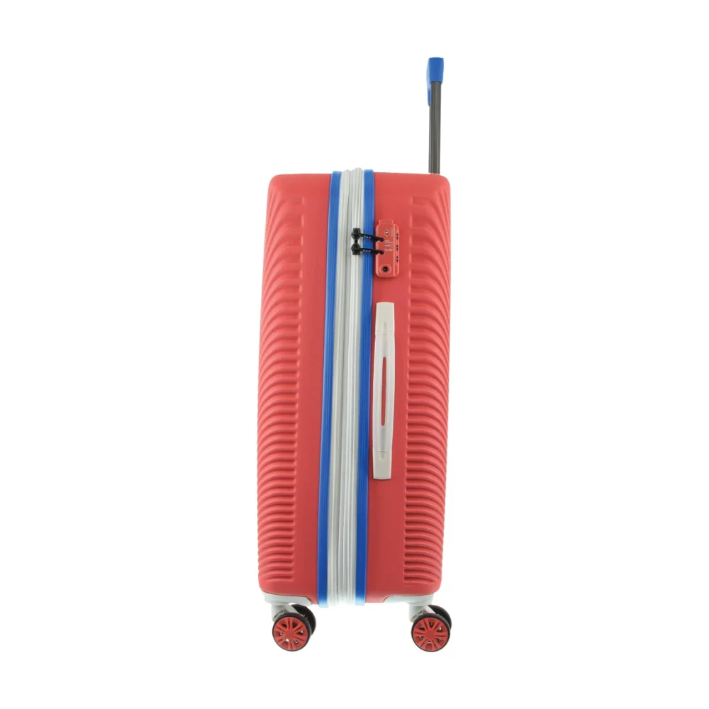 GAP Stripe Travel Hard-Shell Suitcase Medium Luggage 67x46cm Coral - Image 3