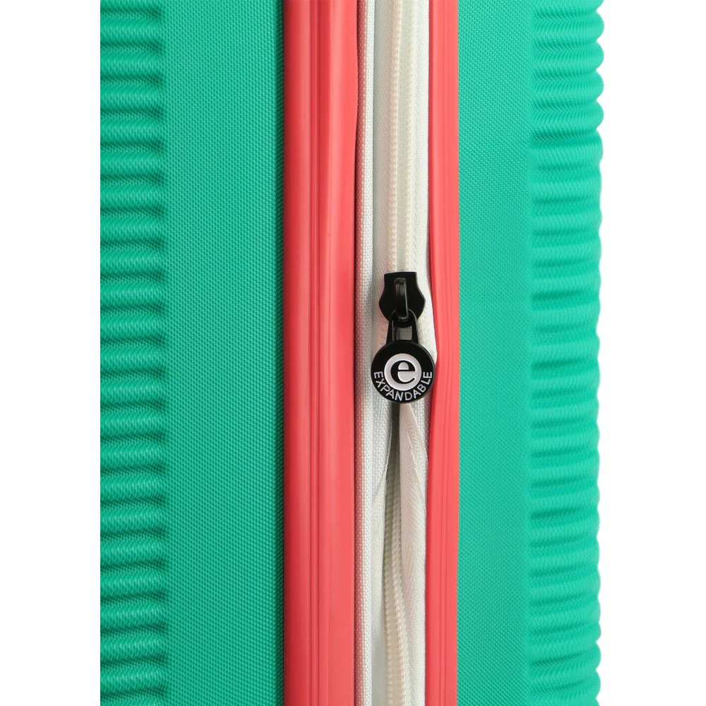 GAP Stripe Travel Hard-Shell Suitcase Medium Luggage 67x46cm Turquoise - Image 5