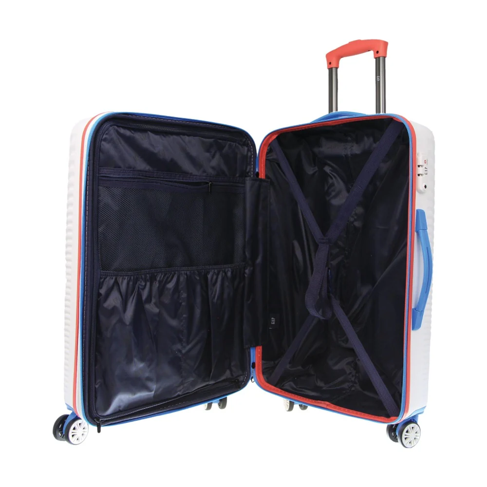 GAP Stripe Travel Hard-Shell Suitcase Medium Luggage 67x46cm White - Image 2