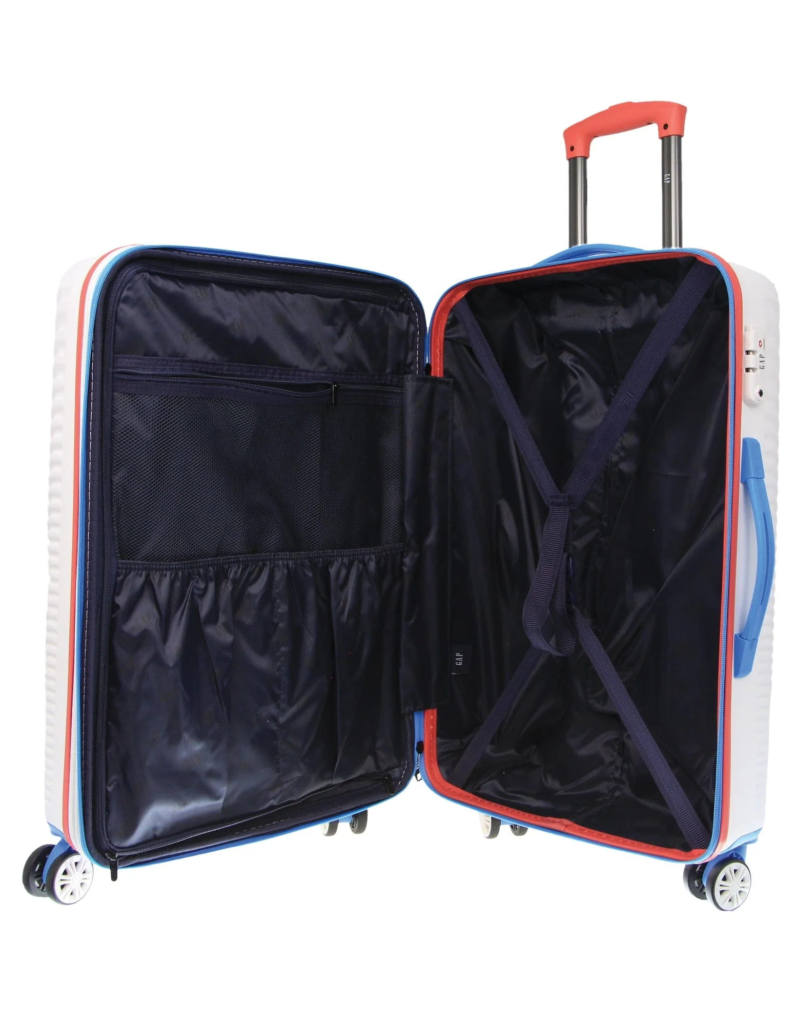 GAP Stripe Travel Hard-Shell Suitcase Medium Luggage 67x46cm White - Image 7
