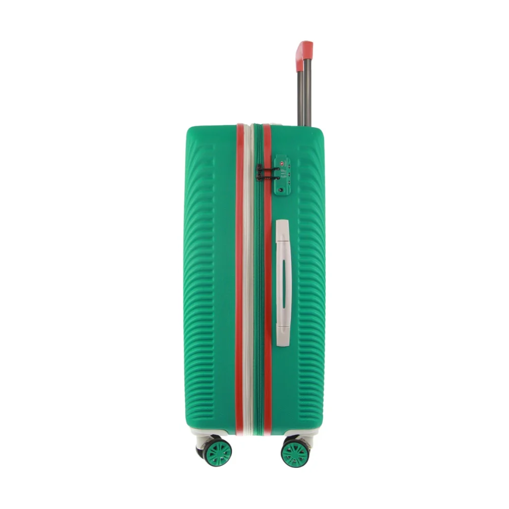 GAP Stripe Travel Suitcase Hard-Shell TSA Lock Large Luggage 76cm Turquoise - Image 3