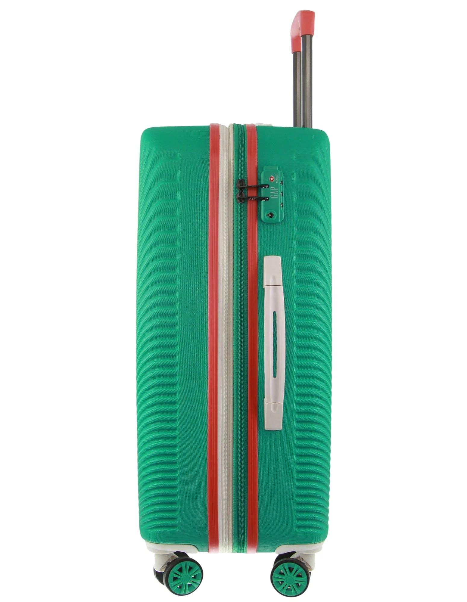 GAP Stripe Travel Suitcase Hard-Shell TSA Lock Large Luggage 76cm Turquoise - Image 7