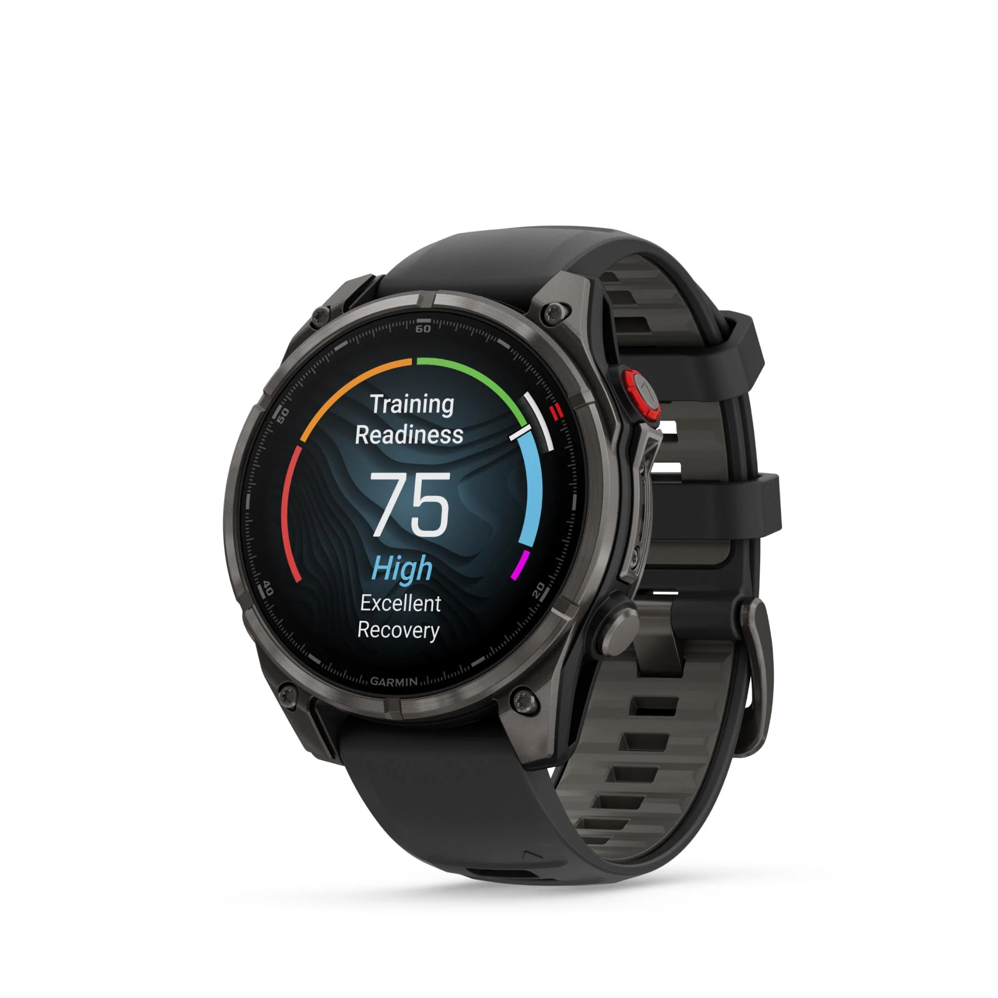 Garmin Fenix 8 Pro 47mm AMOLED Sapphire Edition Carbon Grey Titanium with Black + Pebble Grey Band - Image 11
