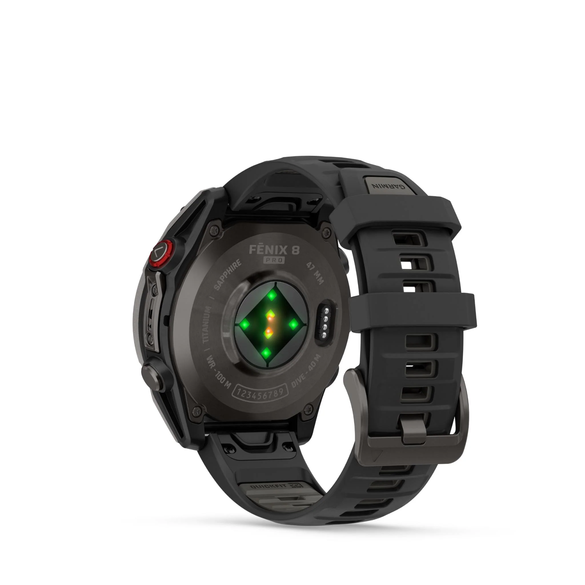 Garmin Fenix 8 Pro 47mm AMOLED Sapphire Edition Carbon Grey Titanium with Black + Pebble Grey Band - Image 14