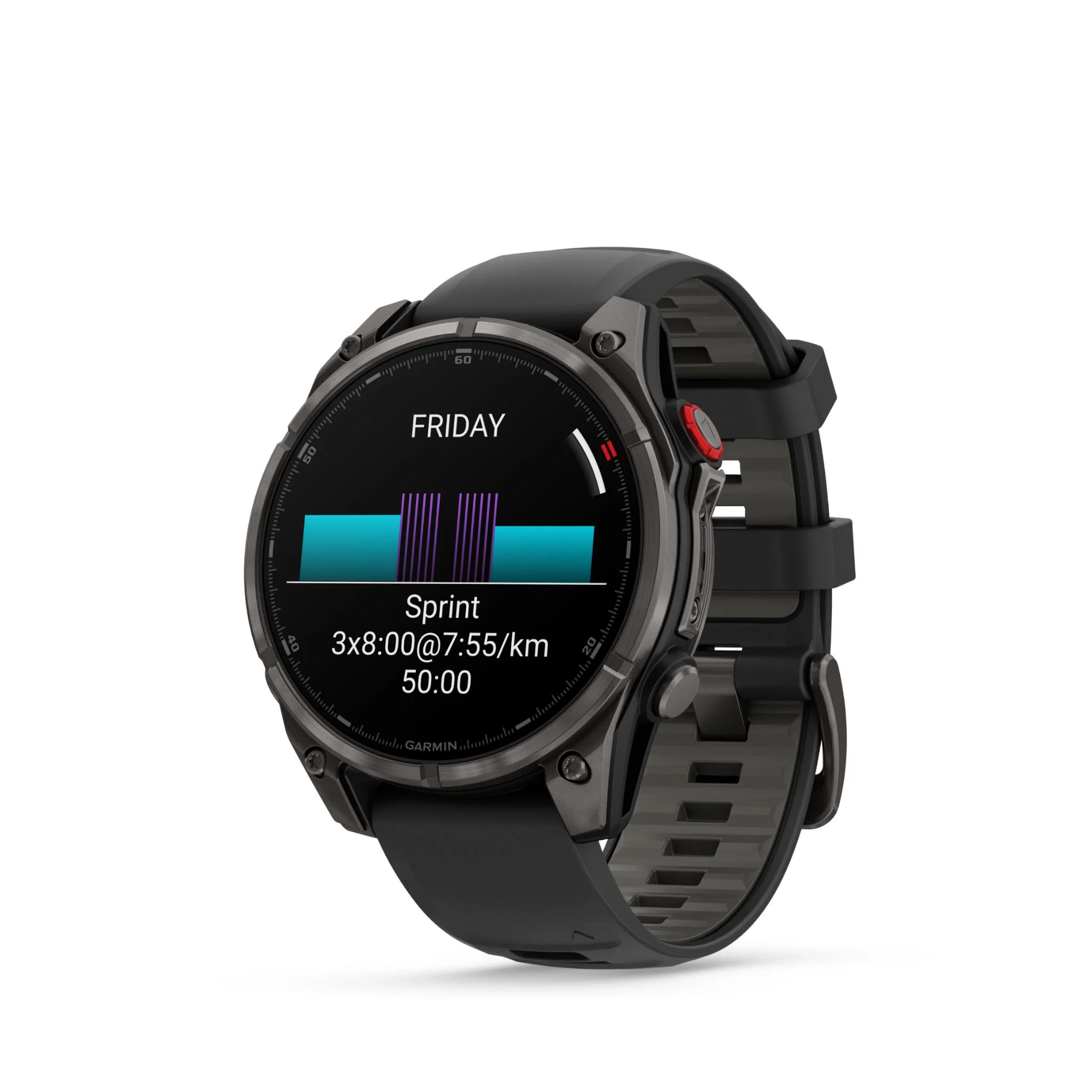 Garmin Fenix 8 Pro 47mm AMOLED Sapphire Edition Carbon Grey Titanium with Black + Pebble Grey Band - Image 6