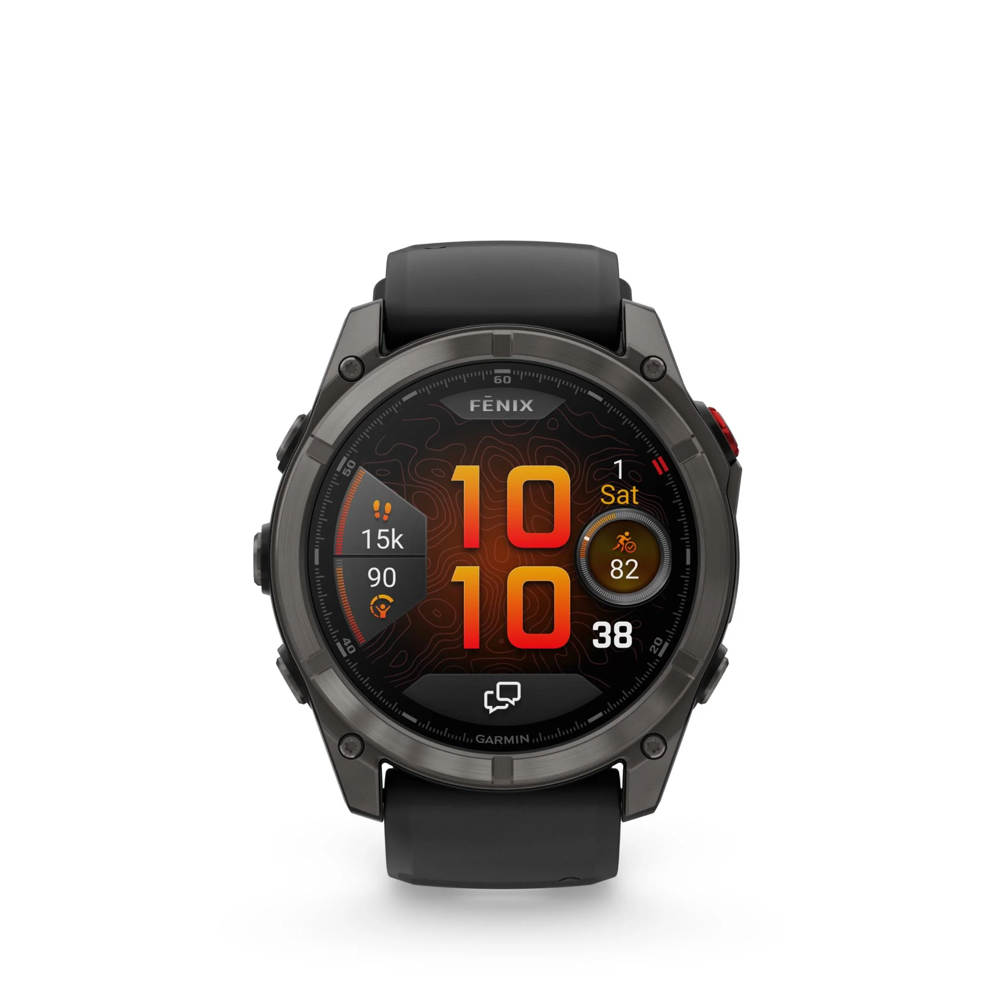 Garmin Fenix 8 Pro 51mm AMOLED Sapphire Edition Carbon Grey Titanium with Black + Pebble Grey Band - Image 11