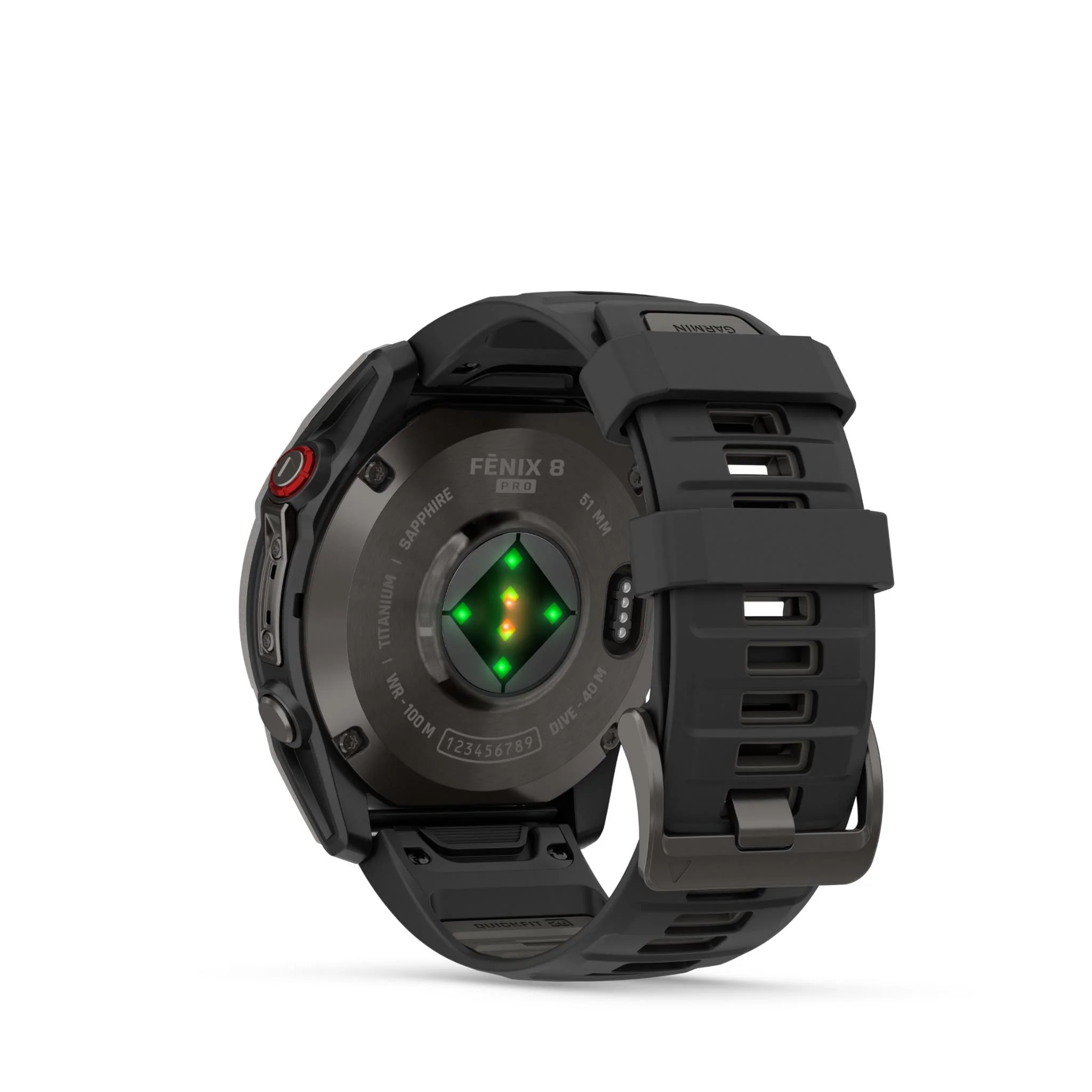 Garmin Fenix 8 Pro 51mm AMOLED Sapphire Edition Carbon Grey Titanium with Black + Pebble Grey Band - Image 14