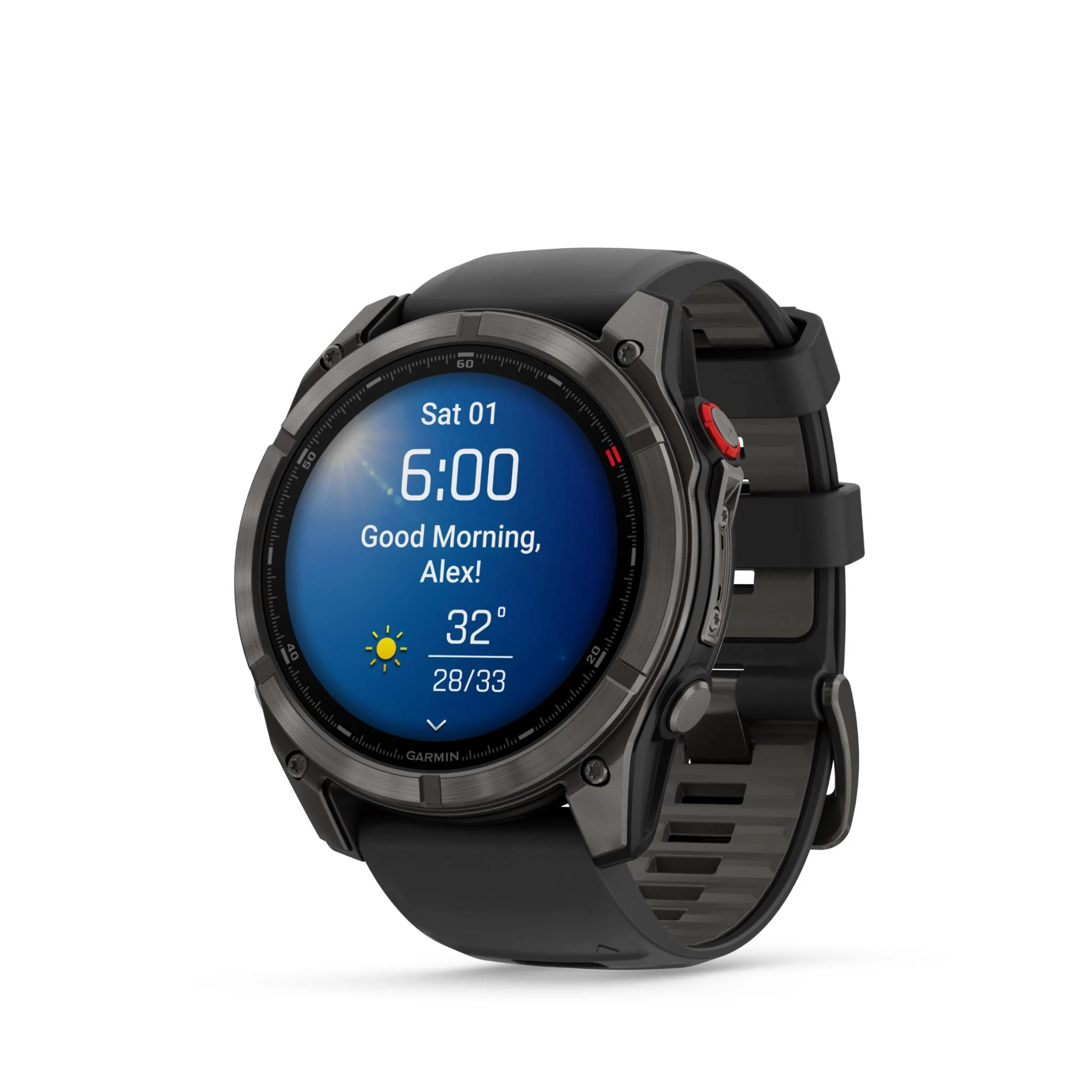Garmin Fenix 8 Pro 51mm AMOLED Sapphire Edition Carbon Grey Titanium with Black + Pebble Grey Band - Image 7