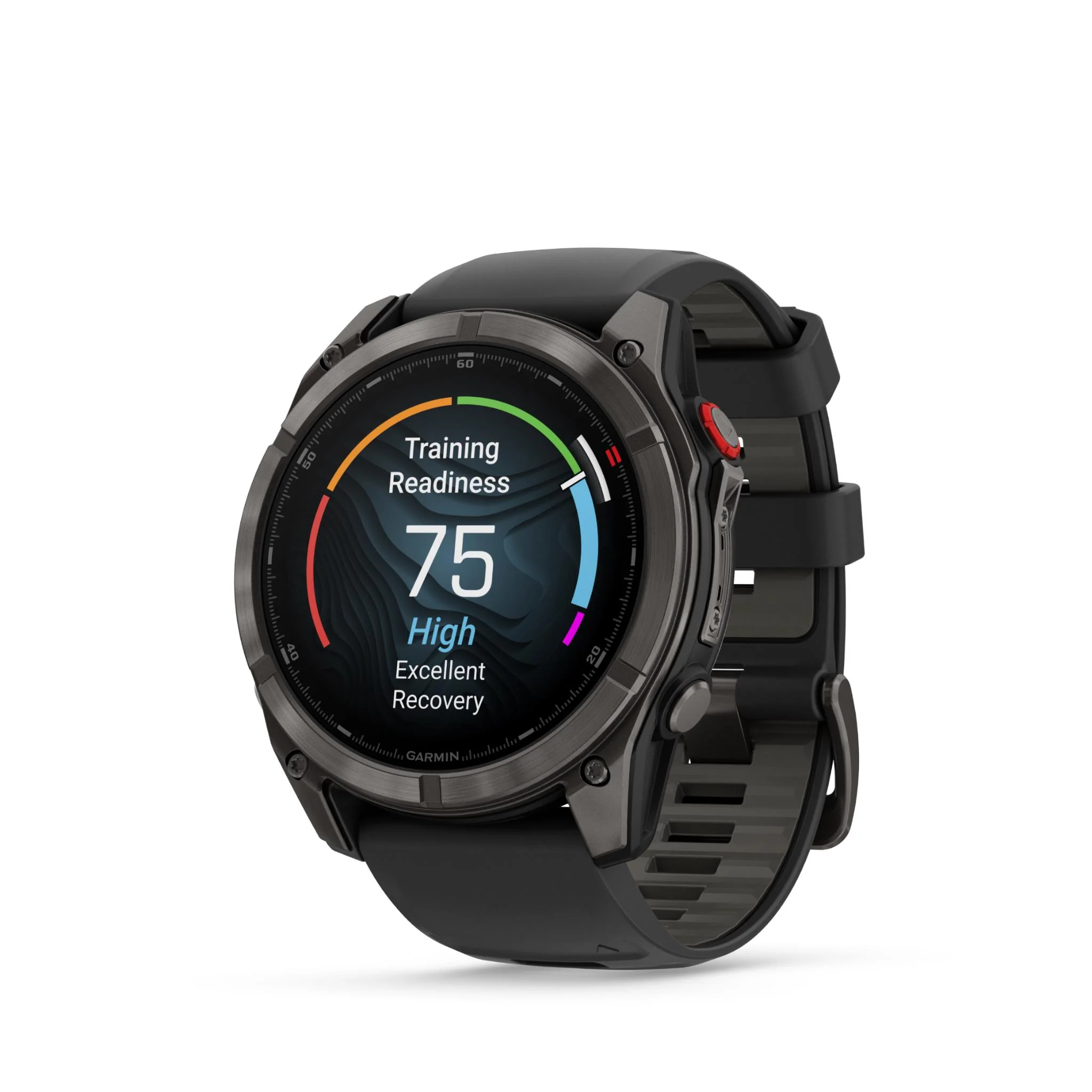 Garmin Fenix 8 Pro 51mm AMOLED Sapphire Edition Carbon Grey Titanium with Black + Pebble Grey Band - Image 9