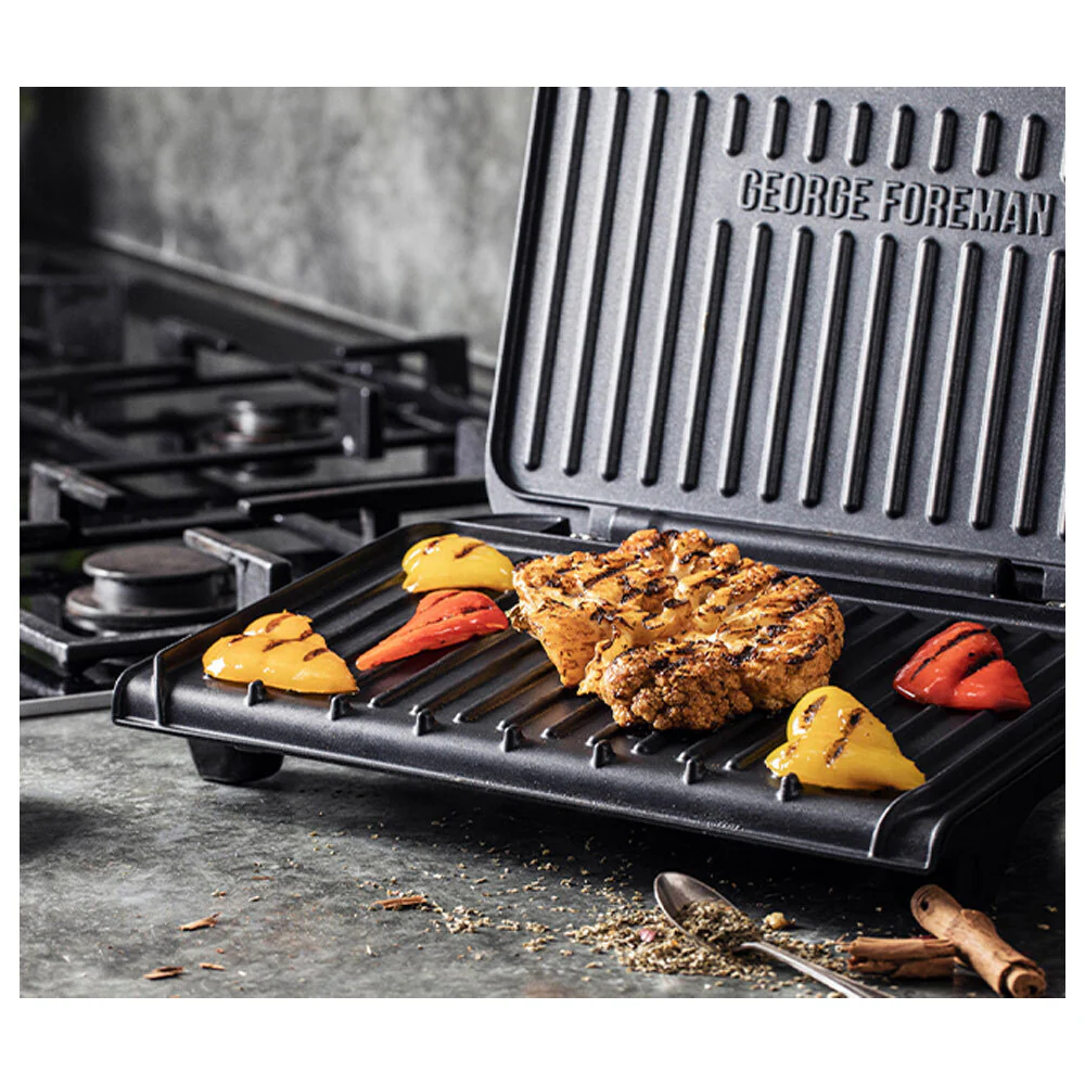 George Foreman 33cm Fit Electric Griller Press Medium Non Stick Food Cooking - Image 3