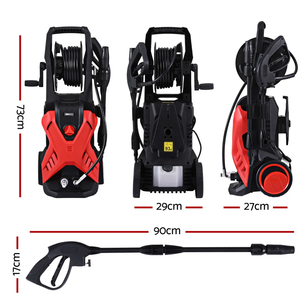 Giantz 2400PSI High Pressure Washer Electric Water Cleaner Pump 10M Jet Hose Gurney - Image 3