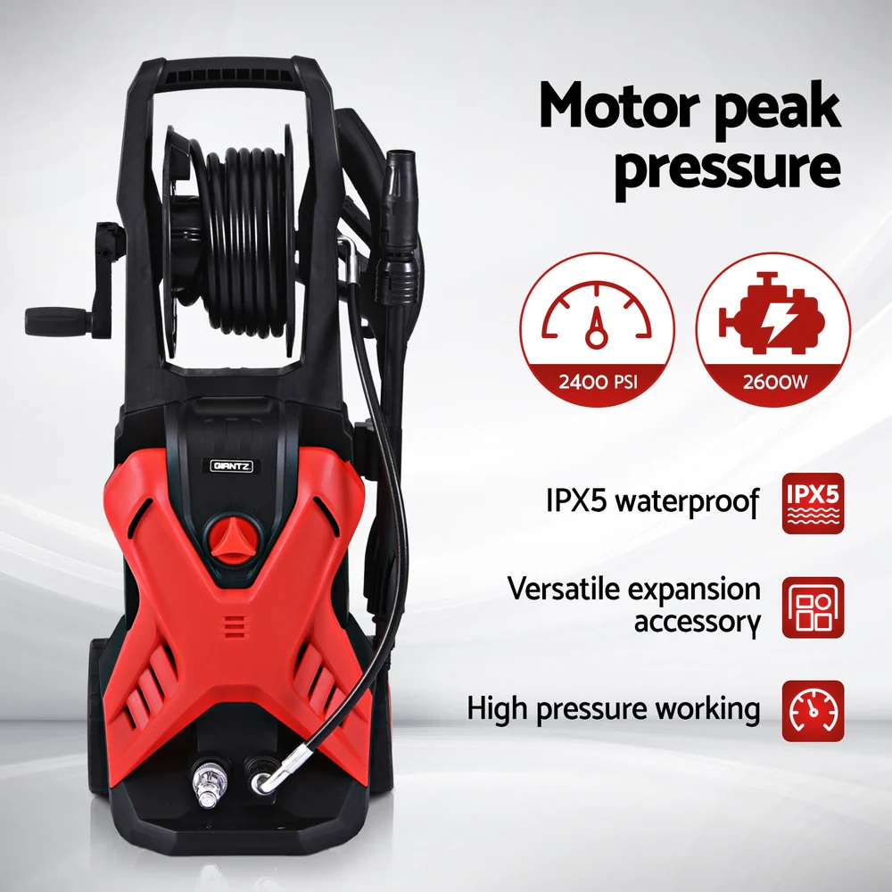 Giantz 2400PSI High Pressure Washer Electric Water Cleaner Pump 10M Jet Hose Gurney - Image 5