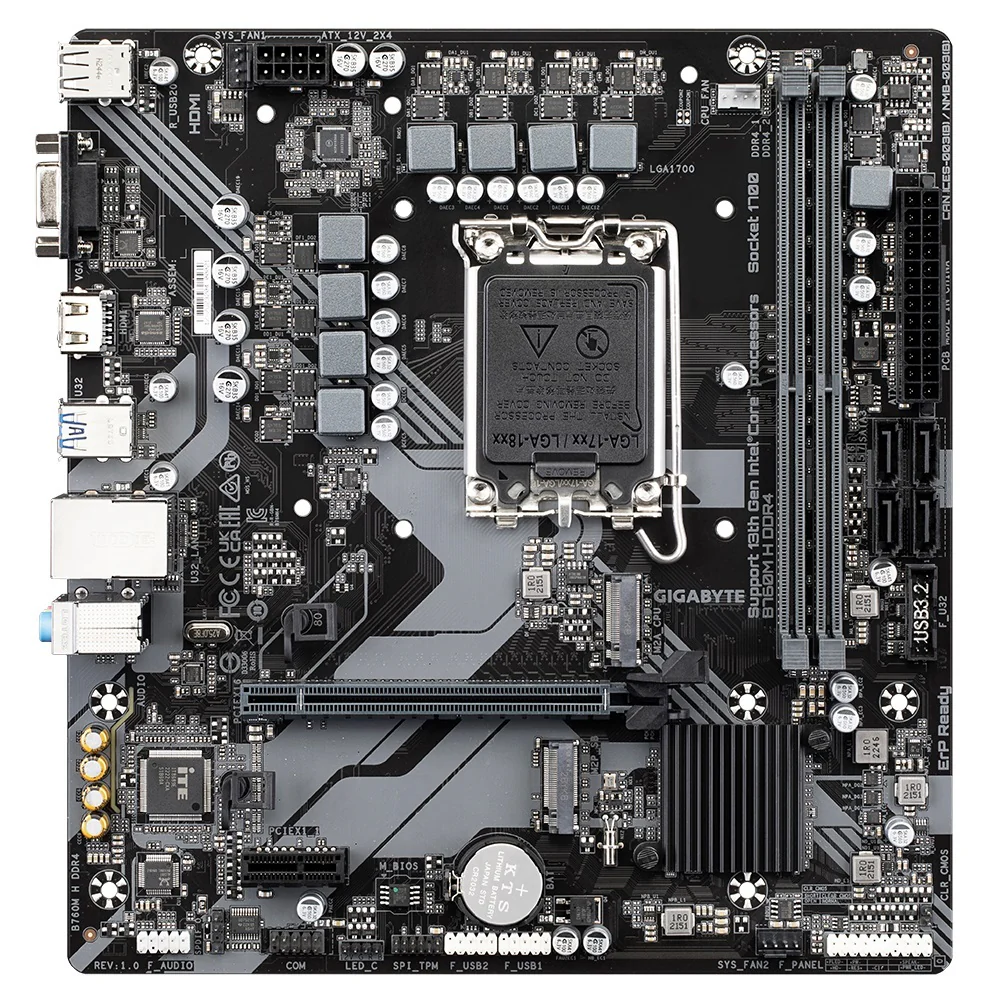 Gigabyte B760M H DDR4 Intel LGA 1700 Motherboard - Image 2