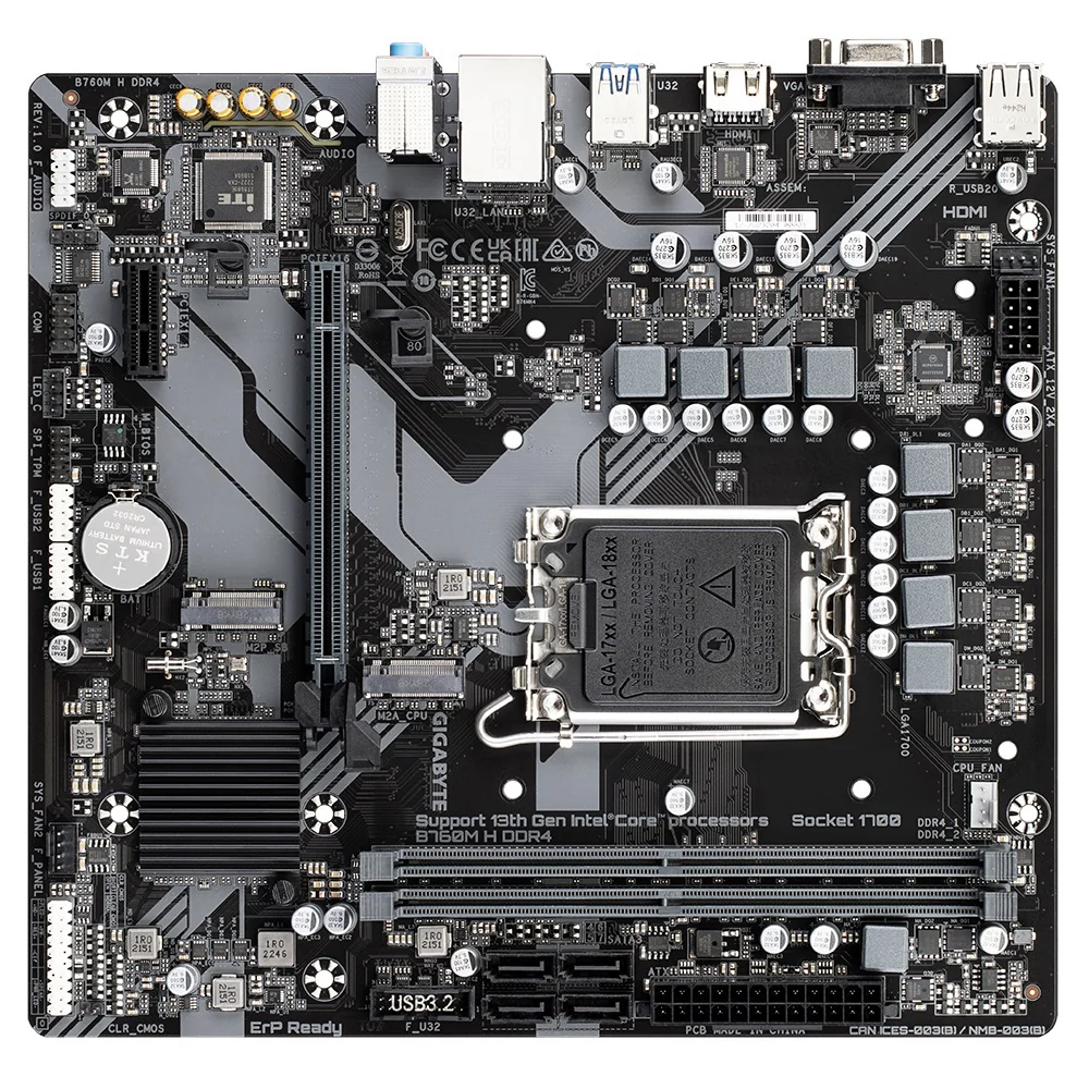 Gigabyte B760M H DDR4 Intel LGA 1700 Motherboard - Image 4