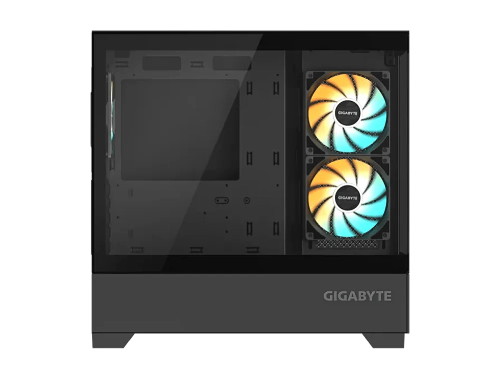 GIGABYTE C201 Panoramic Tempered Glass mATX Mid-Tower Case - Black - Image 4