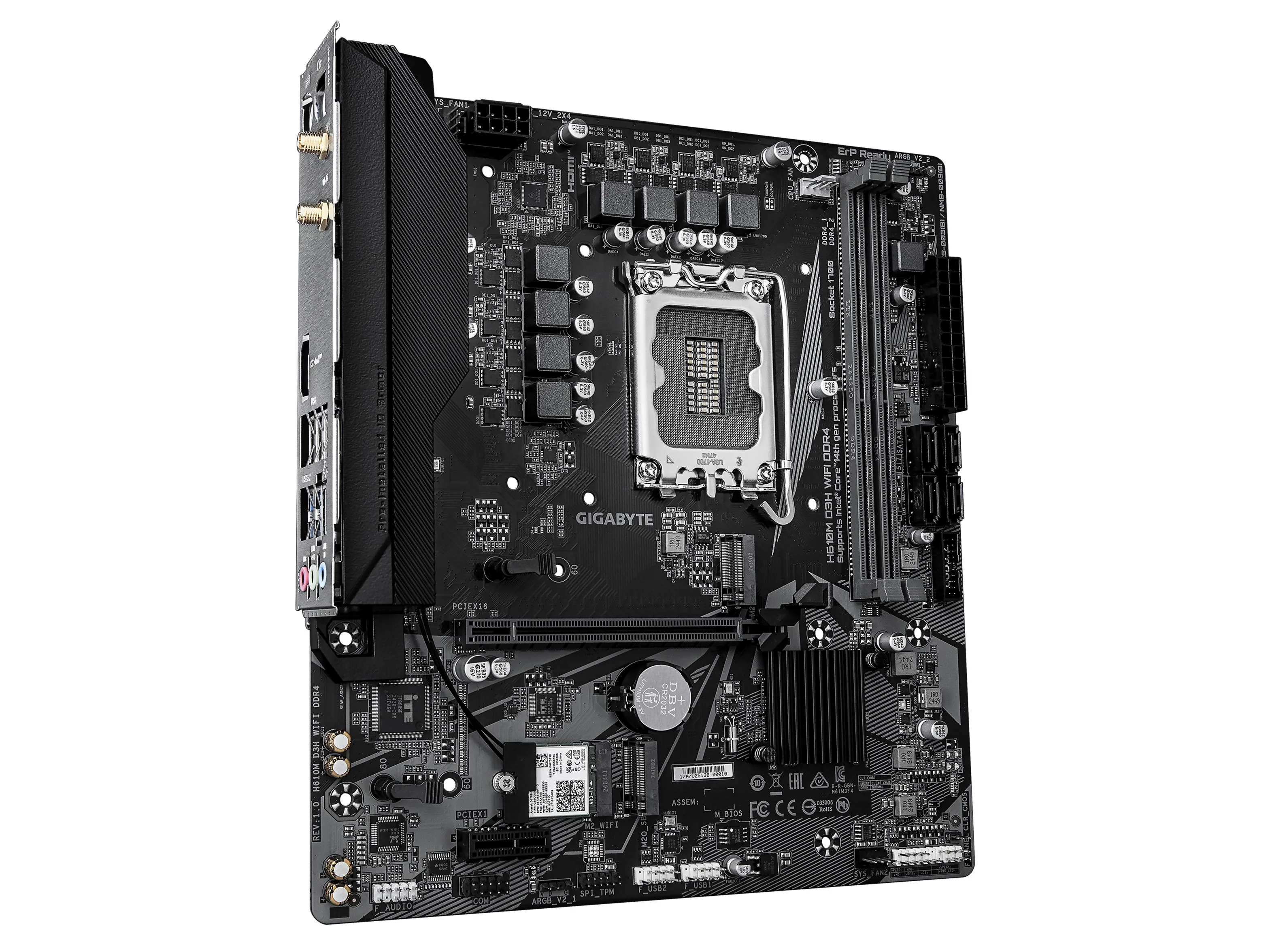 GIGABYTE H610M D3H Wi-Fi 5 DDR4 mATX Motherboard - Image 2