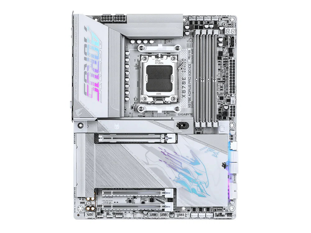 Gigabyte X870E AORUS PRO X3D ICE AM5 Wi-Fi 7 ATX Motherboard - Image 2