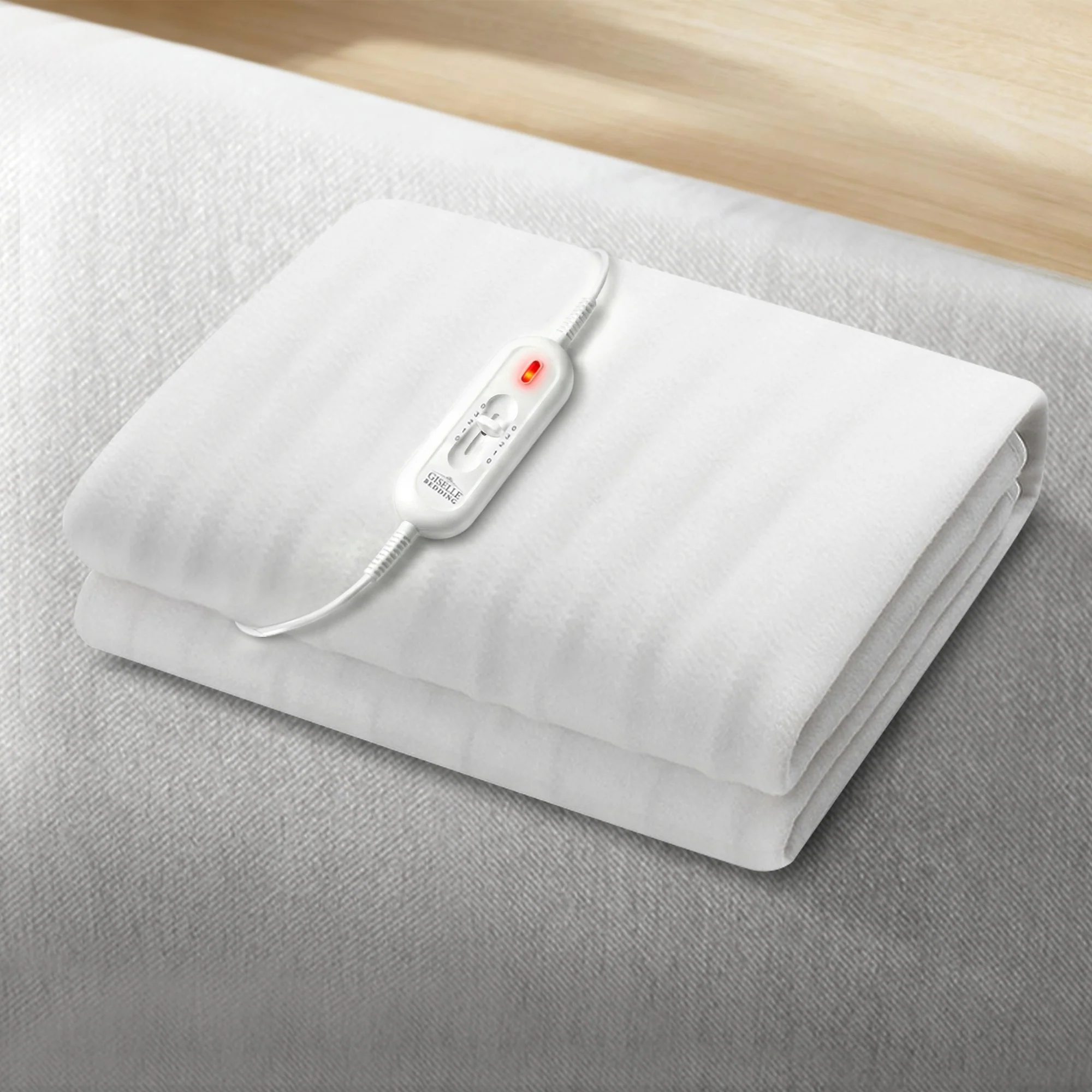 Giselle Electric Blanket King Single Heated Fully Fitted Washable Pad Winter Warm - Image 2