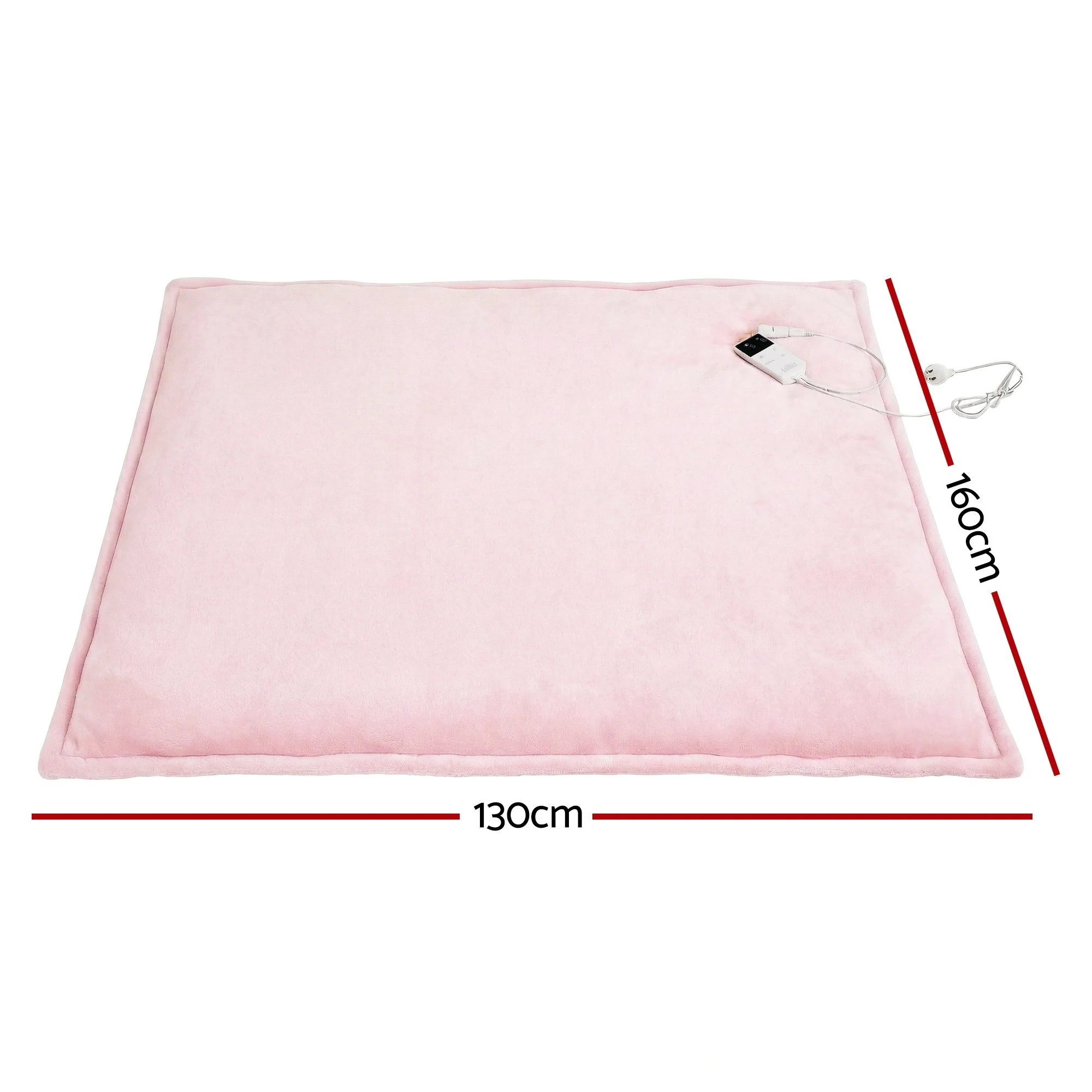 Giselle Electric Throw Rug Dual Side Fleece Flannel Heated Blanket (Pink) - Image 3