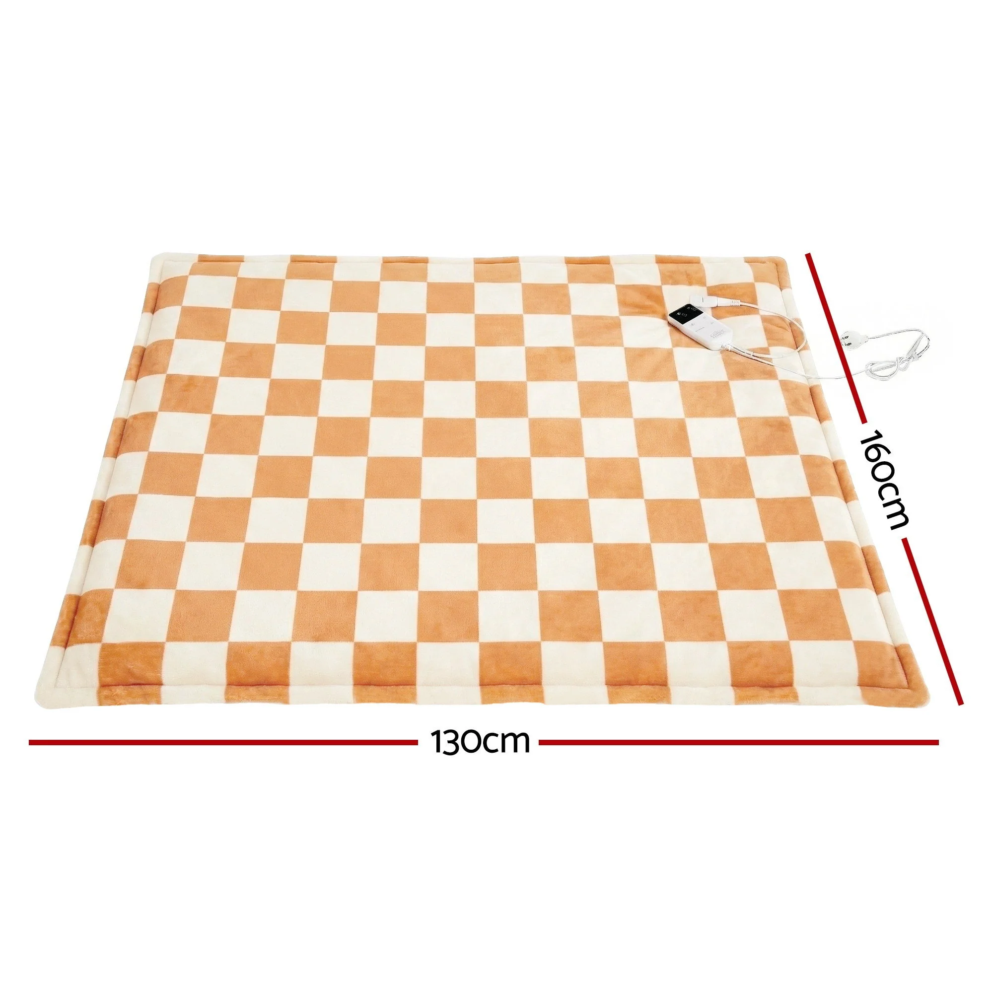 Giselle Electric Throw Rug Dual Side Fleece Flannel Heated Blanket (Yellow) - Image 3