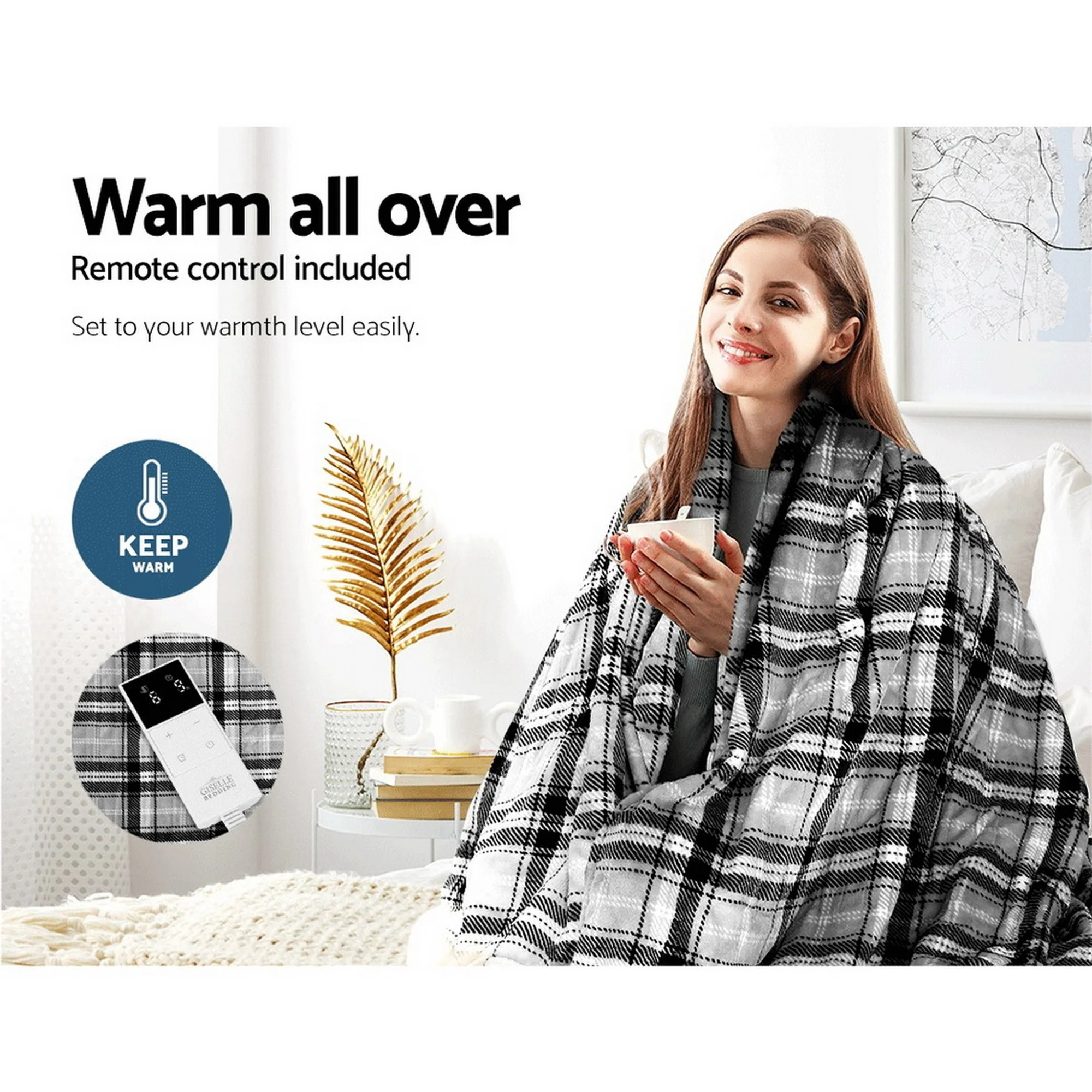 Giselle Electric Throw Rug Heated Blanket Flannel - Image 4