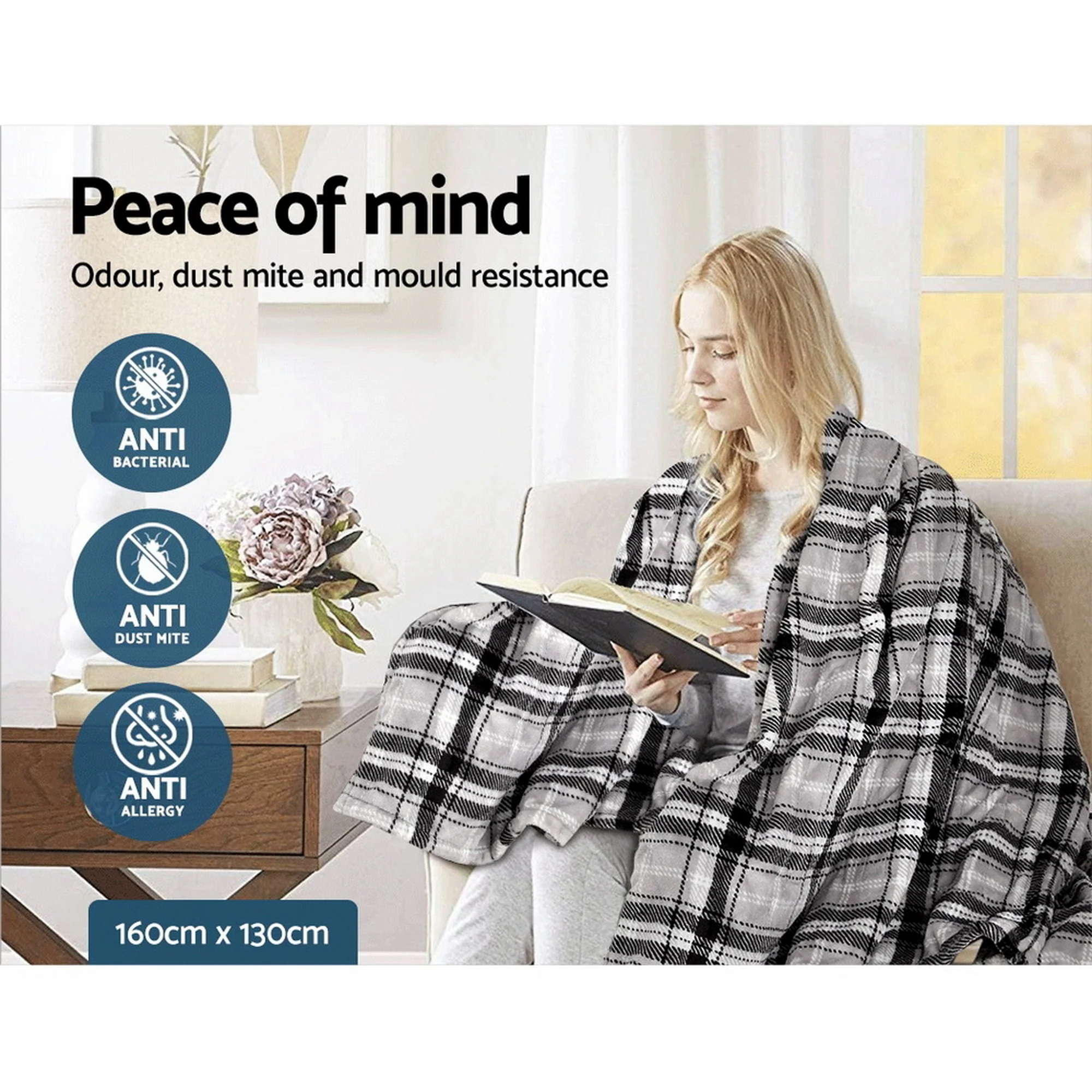 Giselle Electric Throw Rug Heated Blanket Flannel - Image 8