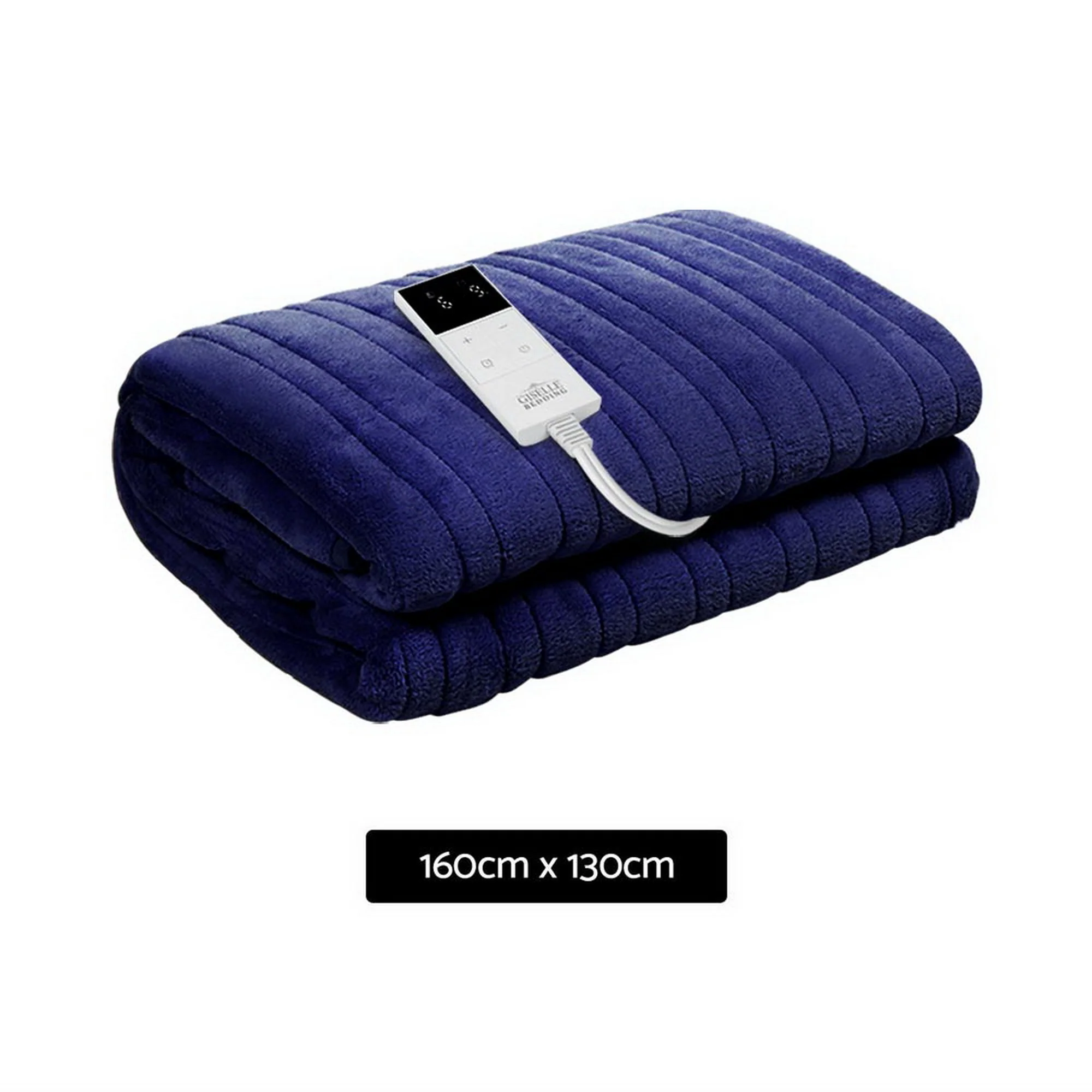 Giselle Electric Throw Rug Heated Blanket Fleece (Blue) - Image 3