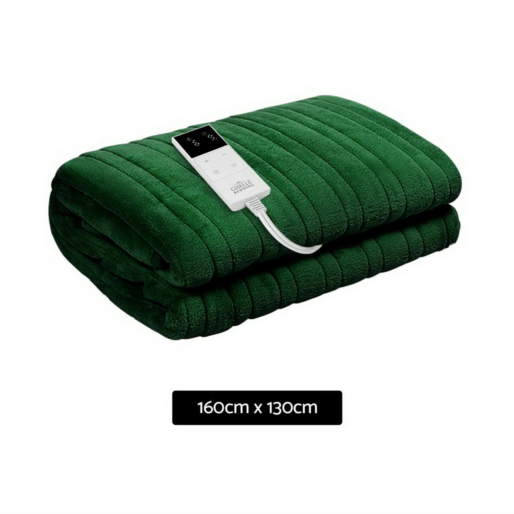 Giselle Electric Throw Rug Heated Blanket Fleece (Green) - Image 3