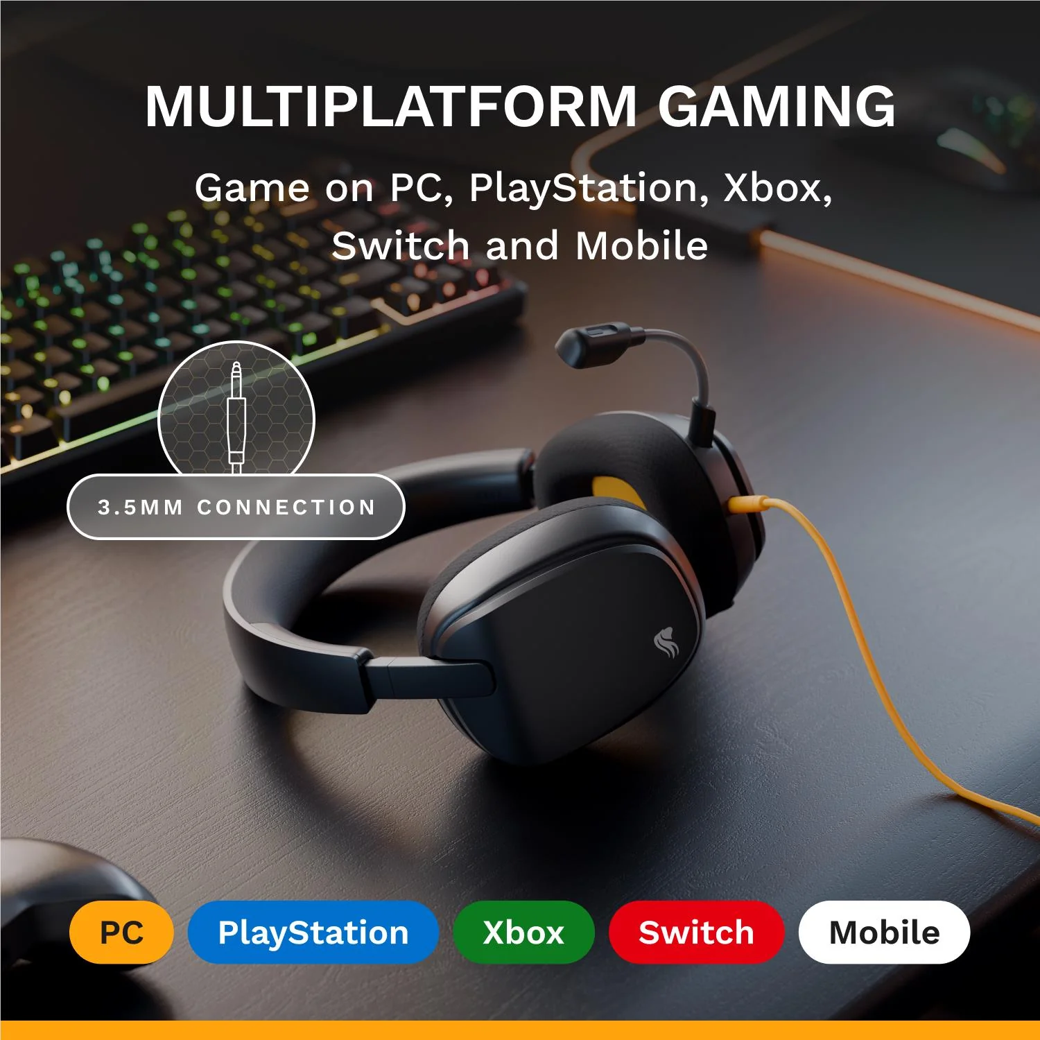 Glorious GHS Eternal Stereo Gaming Headset for PS5, PS4, Xbox, Switch and PC (Black) - Image 10