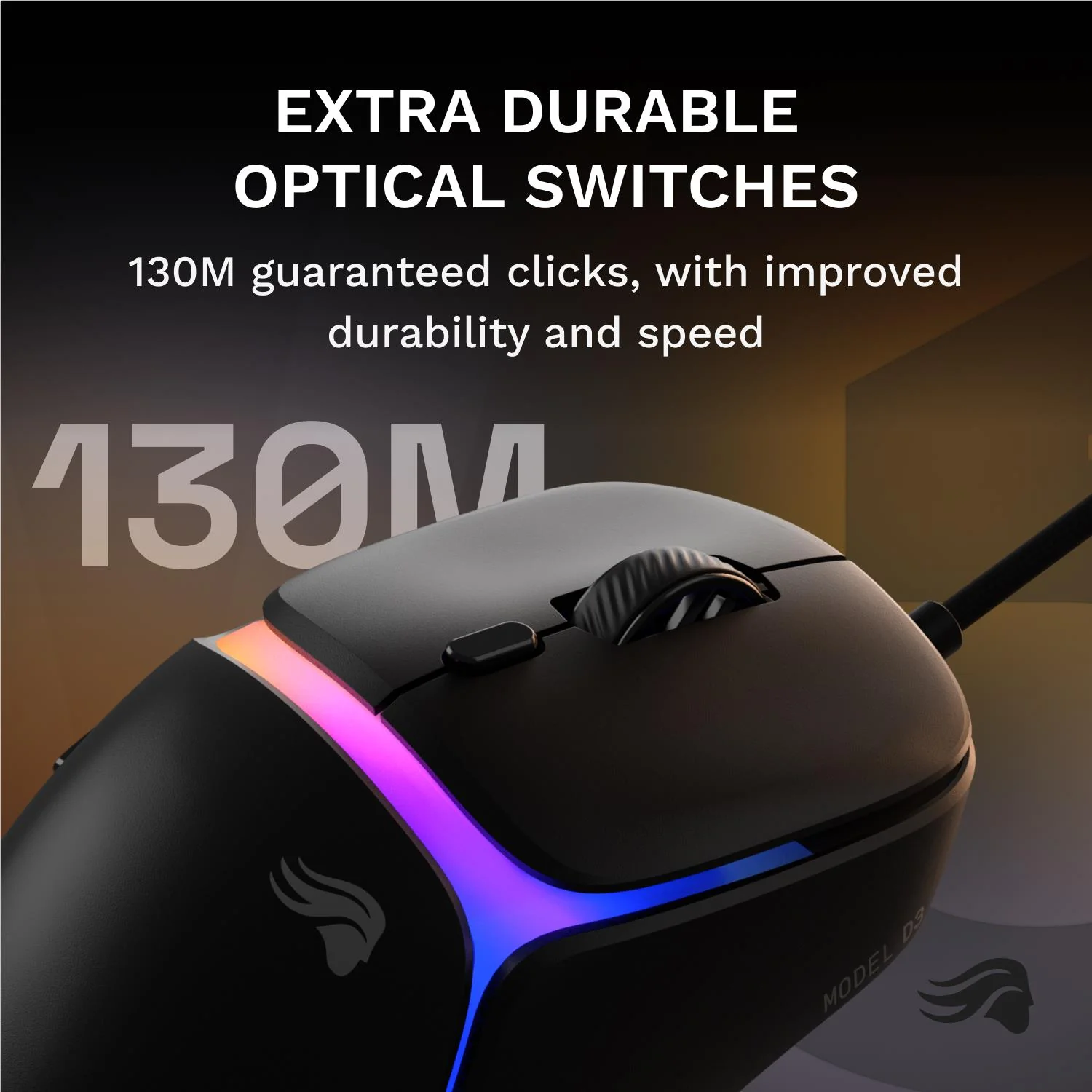 Glorious Model D3 Wired Gaming Mouse (Black) - Image 8