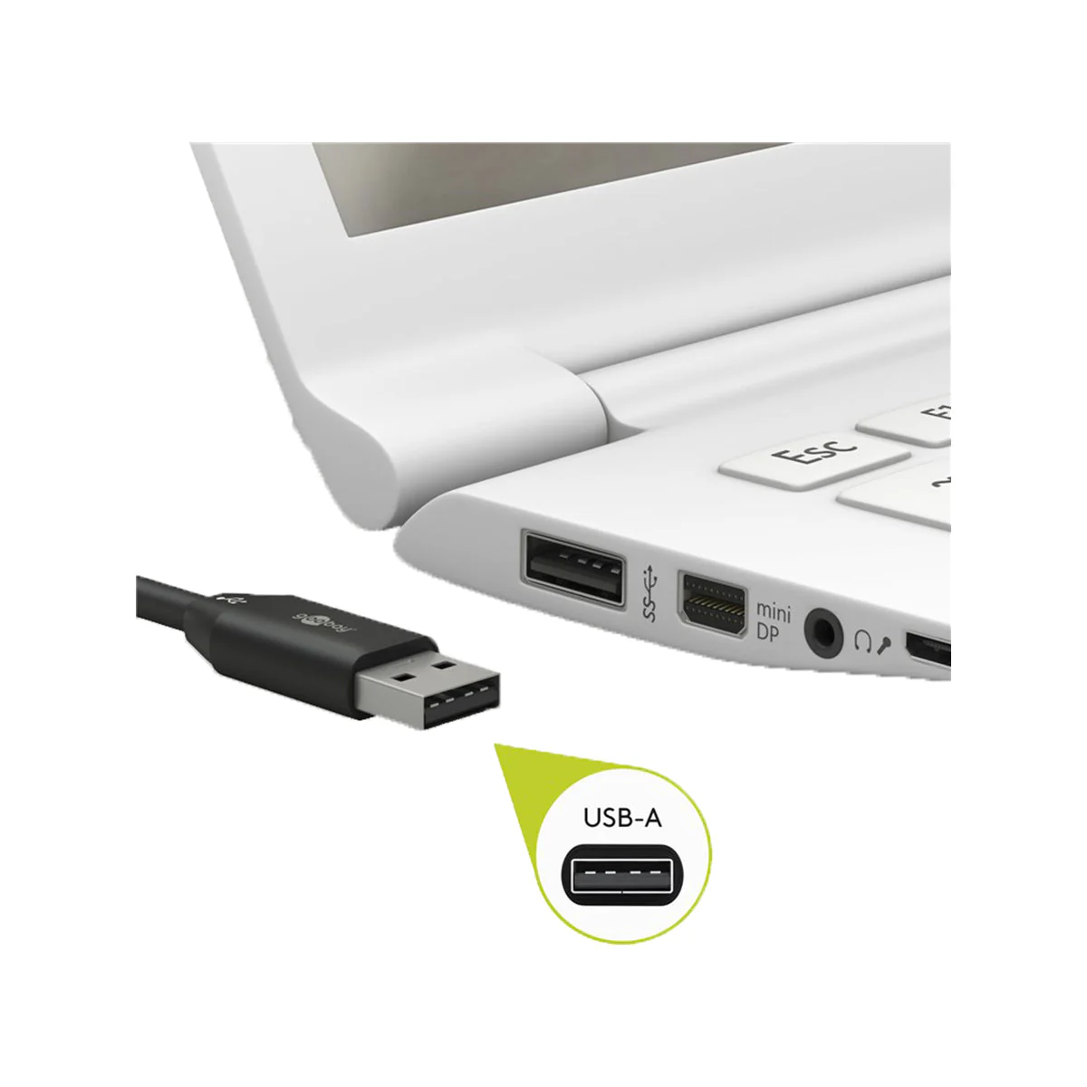 Goobay Charging and Sync Cable USB-A > USB-C™ 0.5M (Black) - Image 6