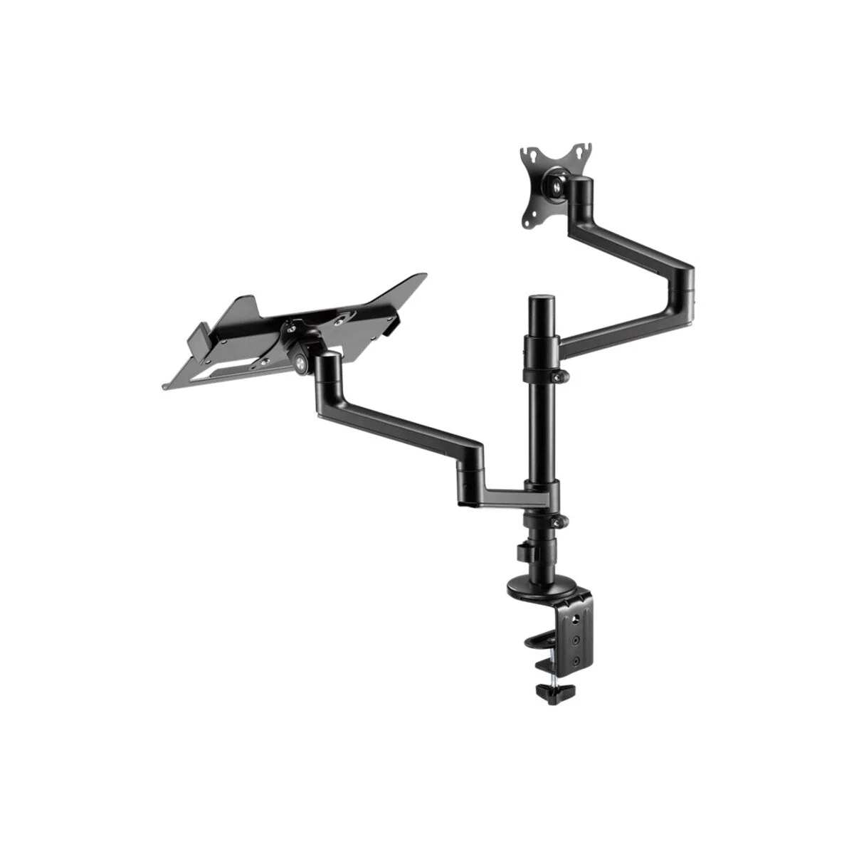Goobay Monitor Mount Workstation Single Pole PRO (Black) - Image 2