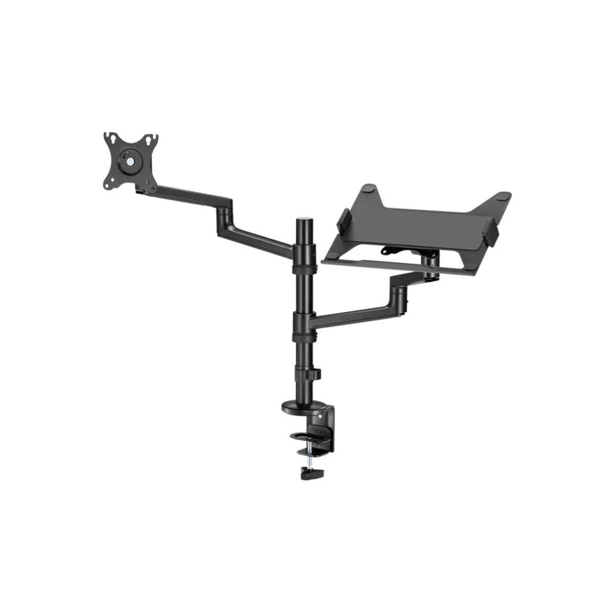 Goobay Monitor Mount Workstation Single Pole PRO (Black) - Image 4