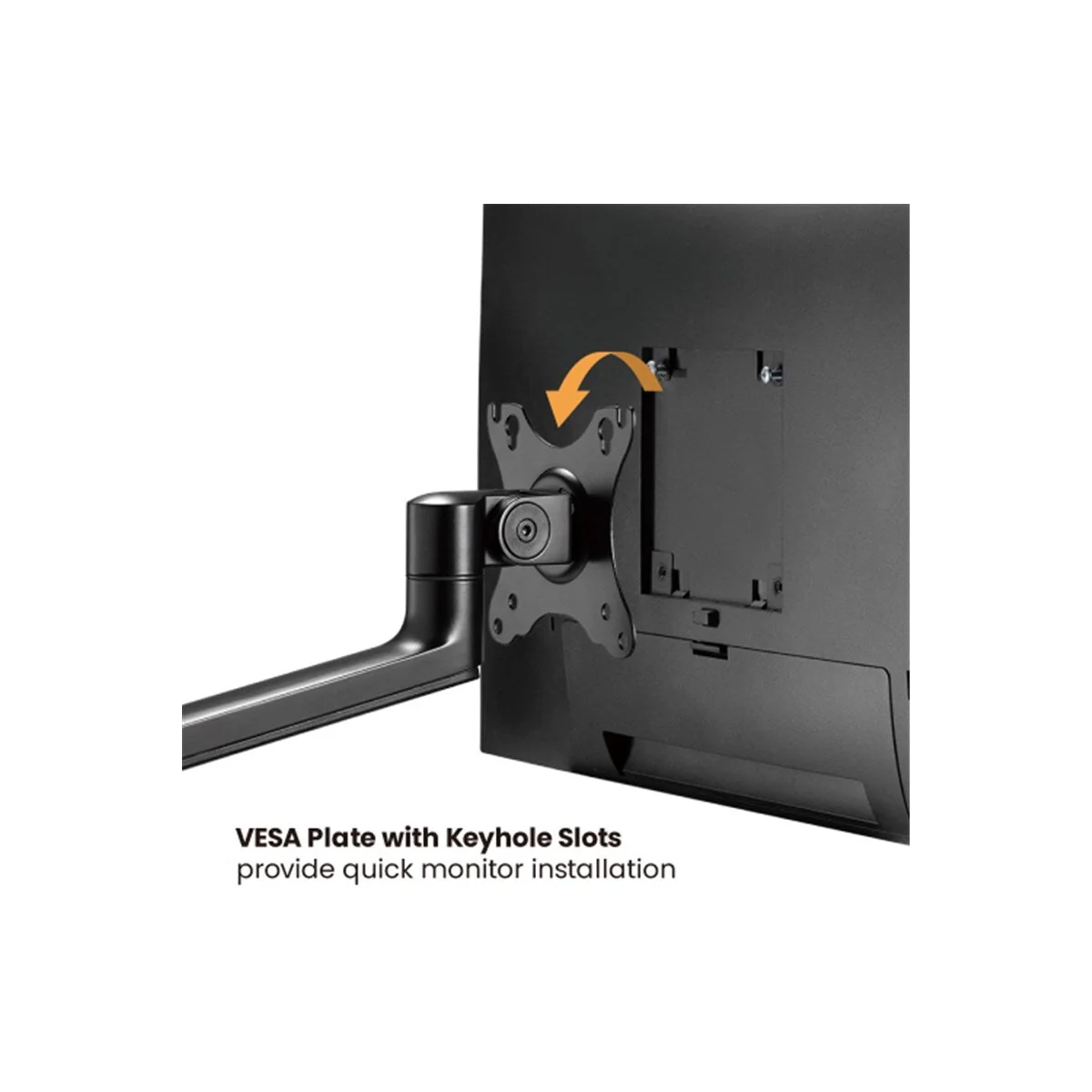 Goobay Monitor Mount Workstation Single Pole PRO (Black) - Image 6