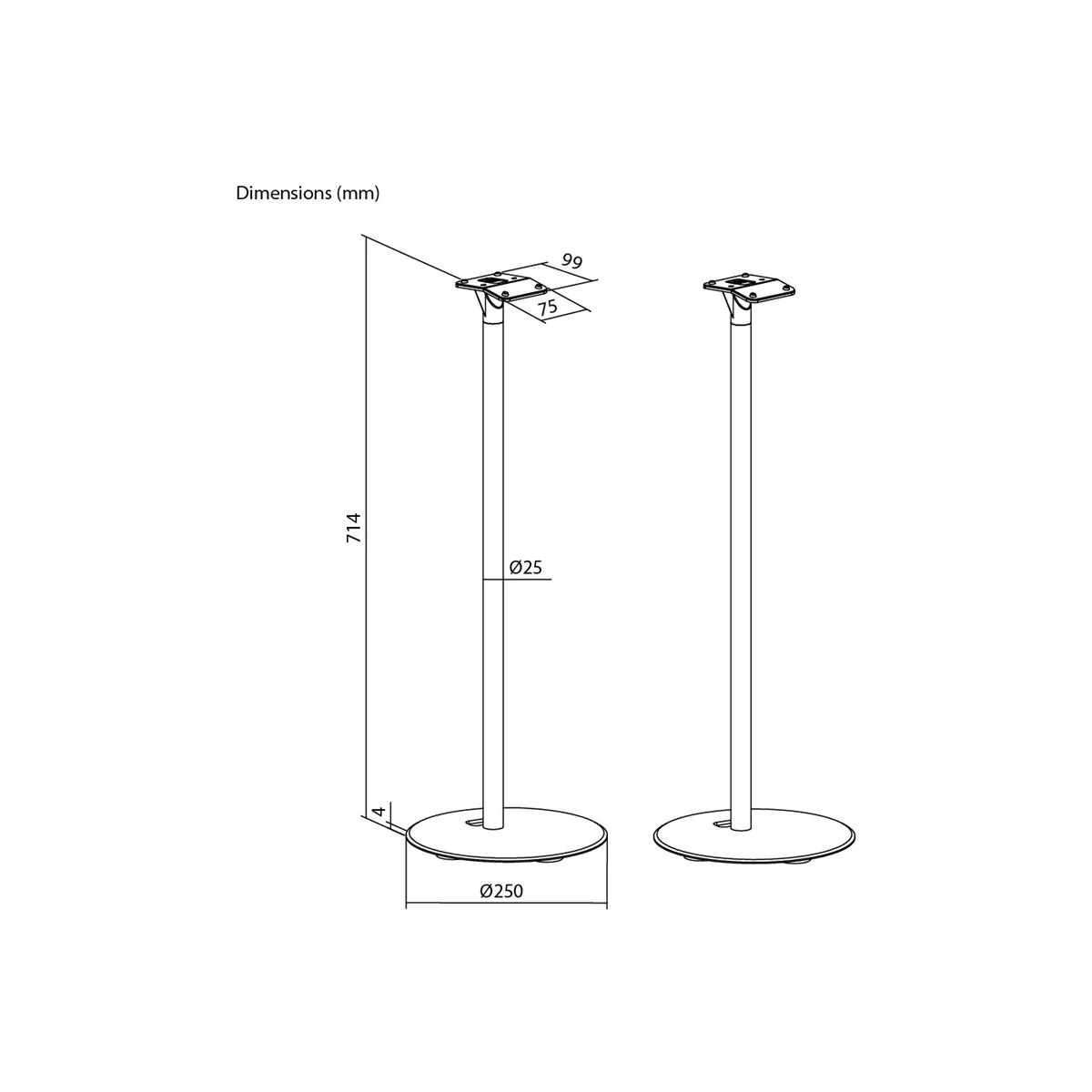 Goobay Speaker Stand Modern Era 3 for Sonos Era 300 - Black - Image 5