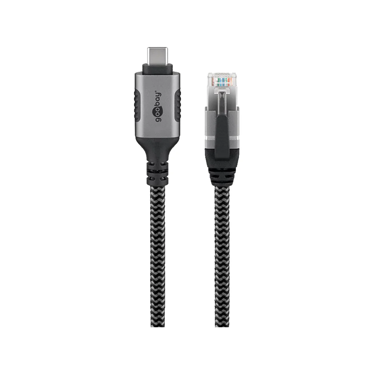 Goobay USB-C™ 3.1 to RJ45 Ethernet Cable 3m for Laptop/Tablet (Black) - Image 2