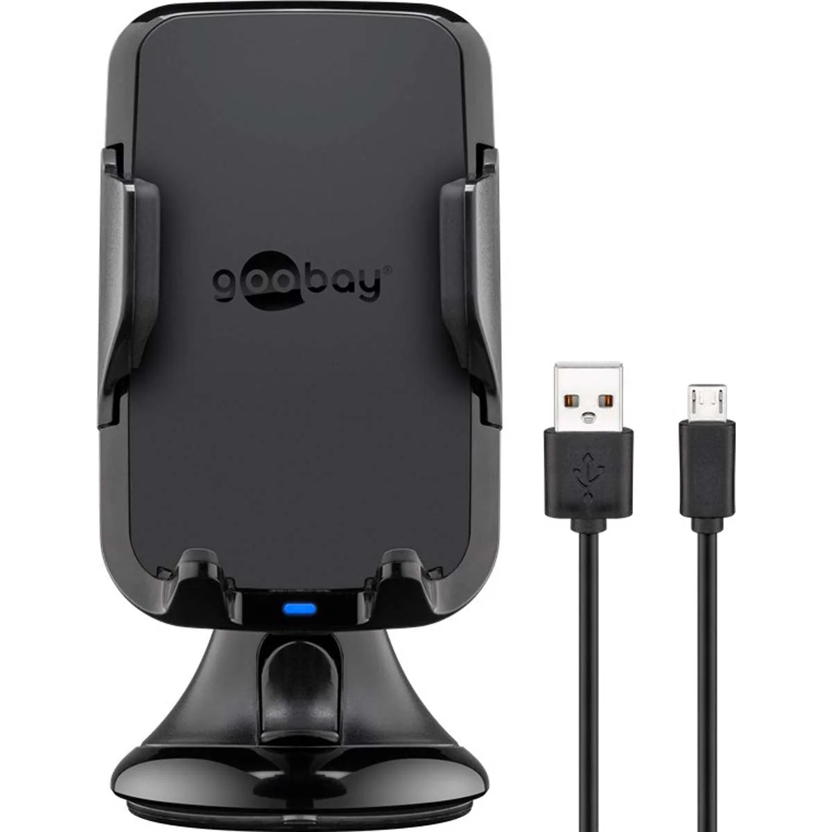 Goobay Wireless Fast Charging Window Mount Phone Holder 10W (Black) - Image 2