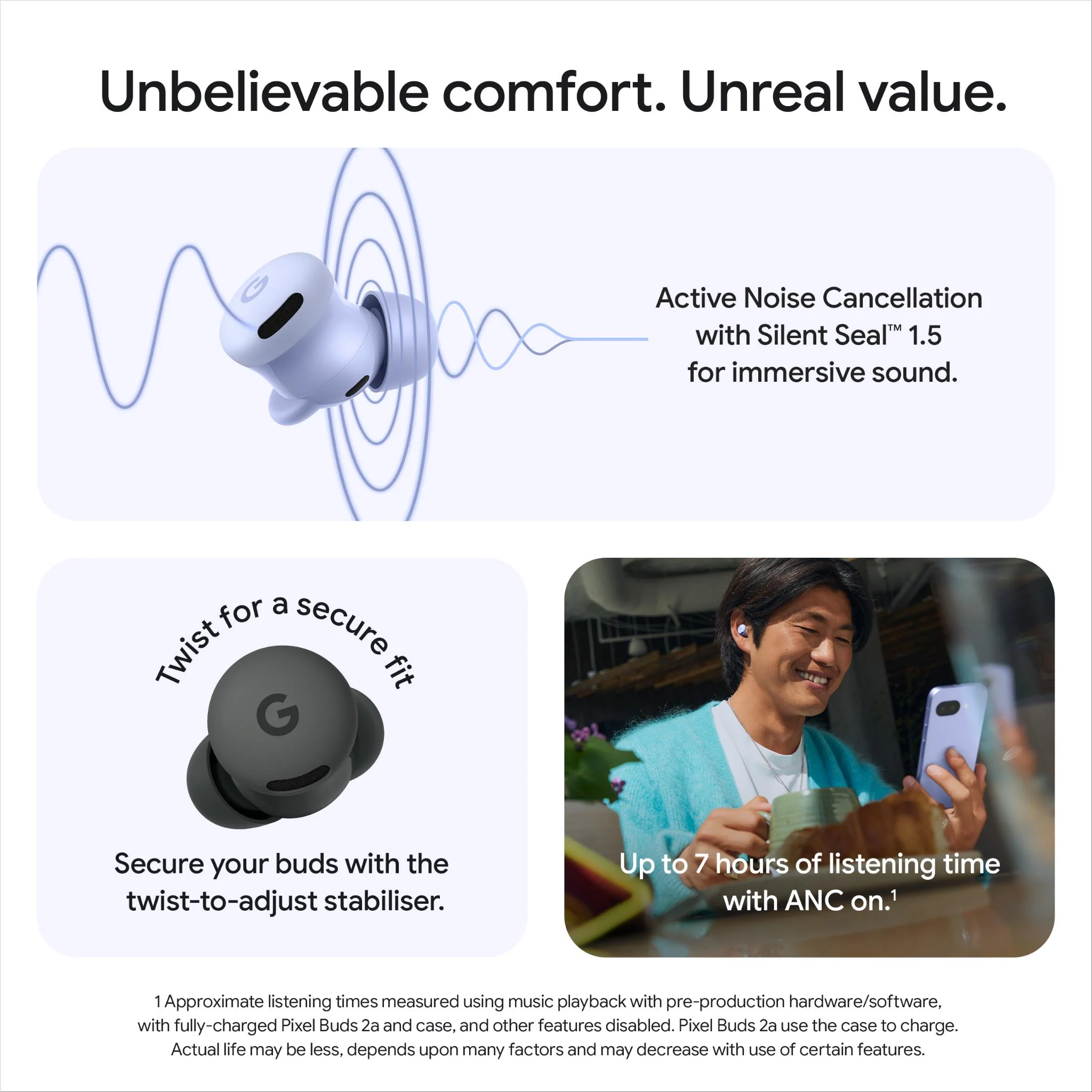 Google Pixel Buds 2a (Fog) - Image 6