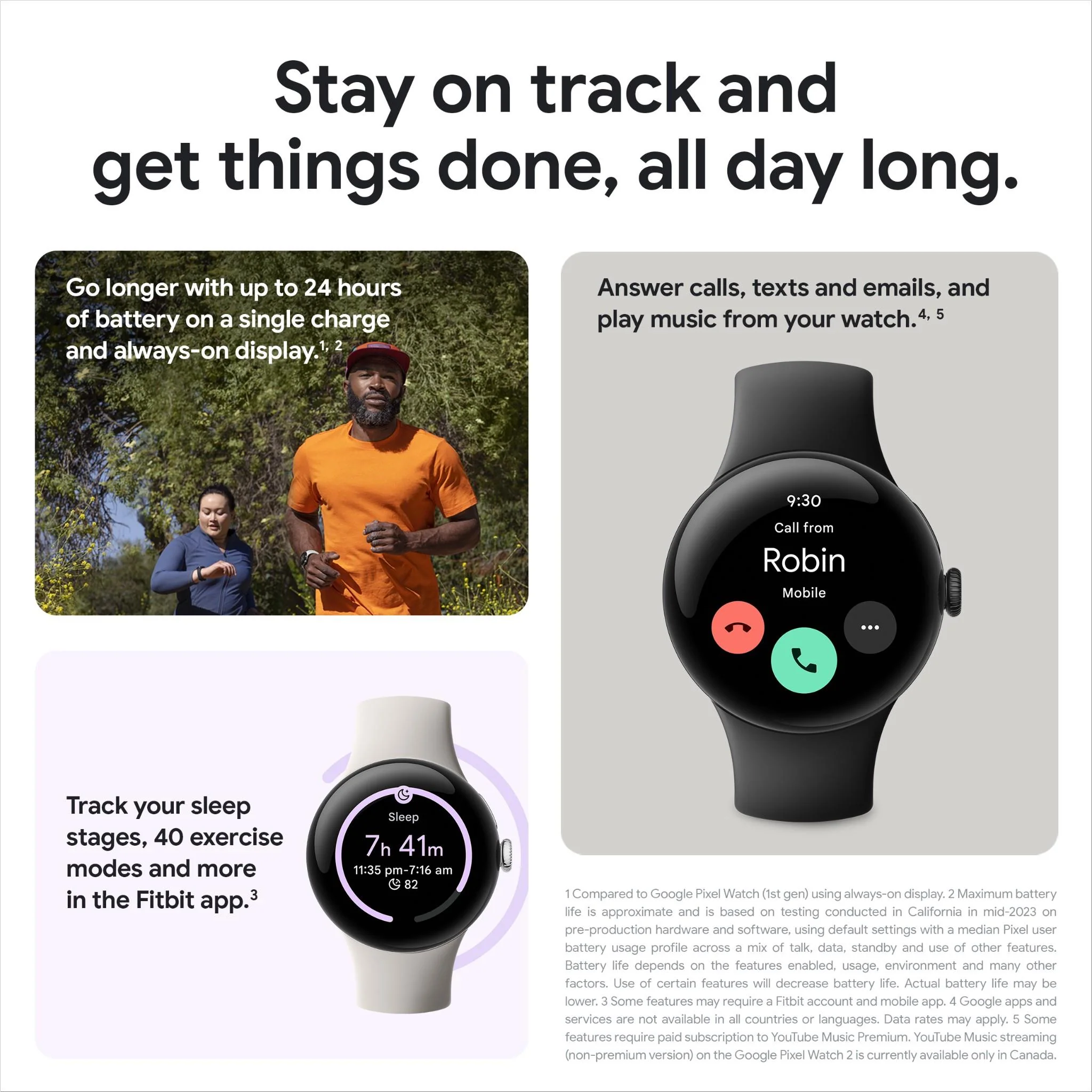 Google Pixel Watch 2 Wi-Fi (Champagne Gold with Hazel Active Band) - Image 8